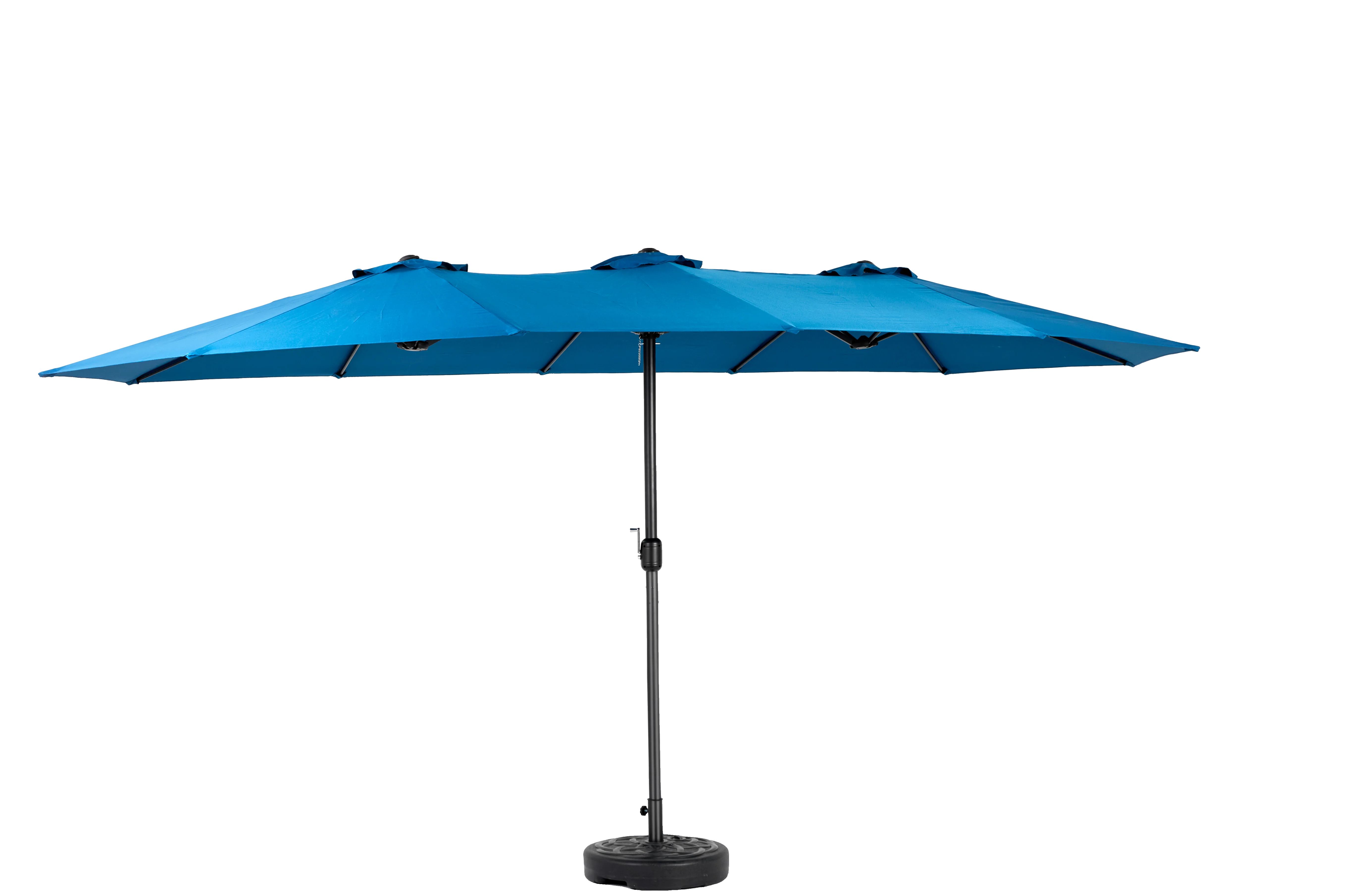 14.8 Ft Double Sided Outdoor Umbrella Rectangular Large with Crank, Dark Blue - Image 6
