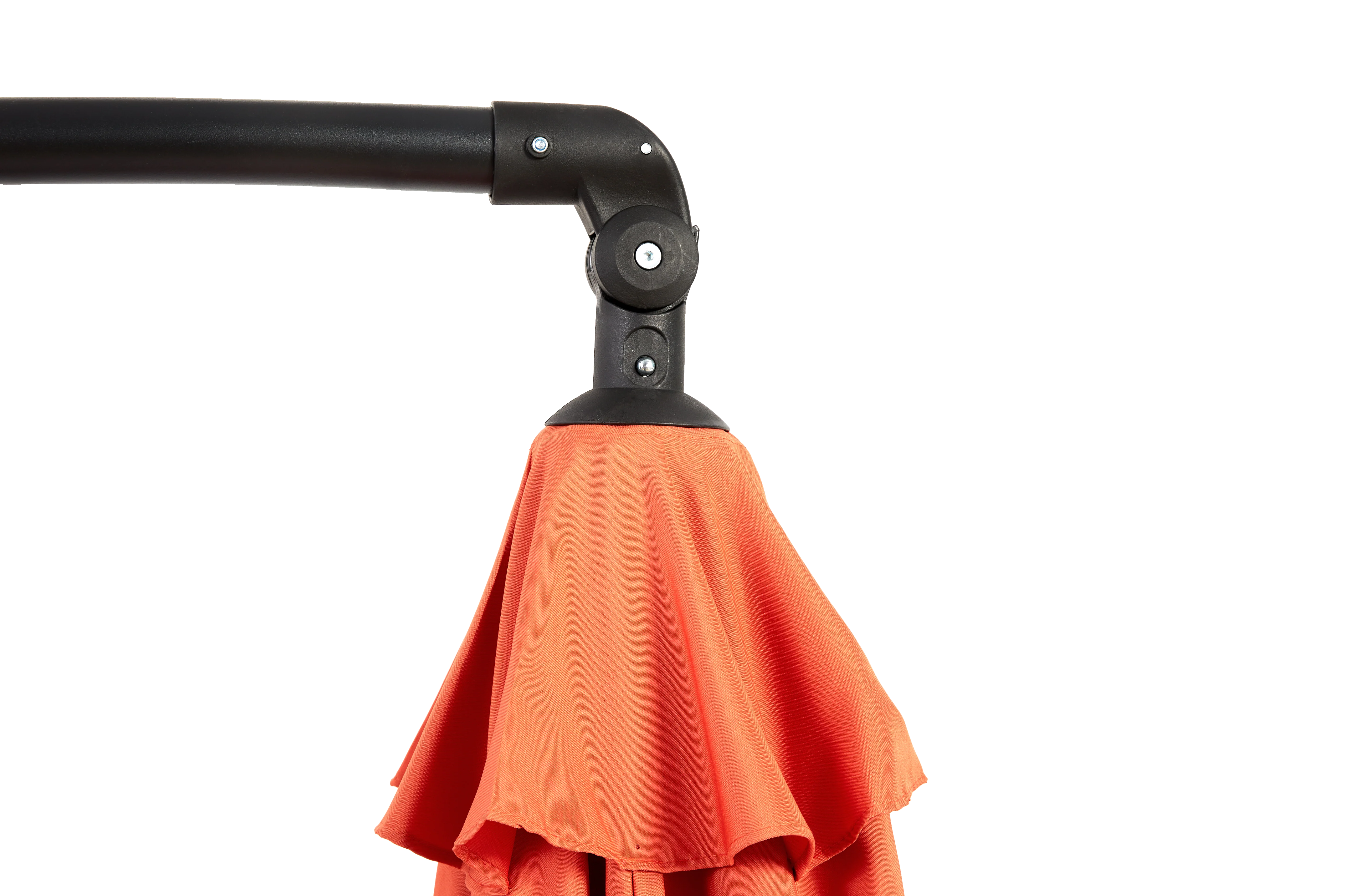 14.8 Ft Double Sided Outdoor Umbrella, Rectangular Large with Crank, Orange - Image 11