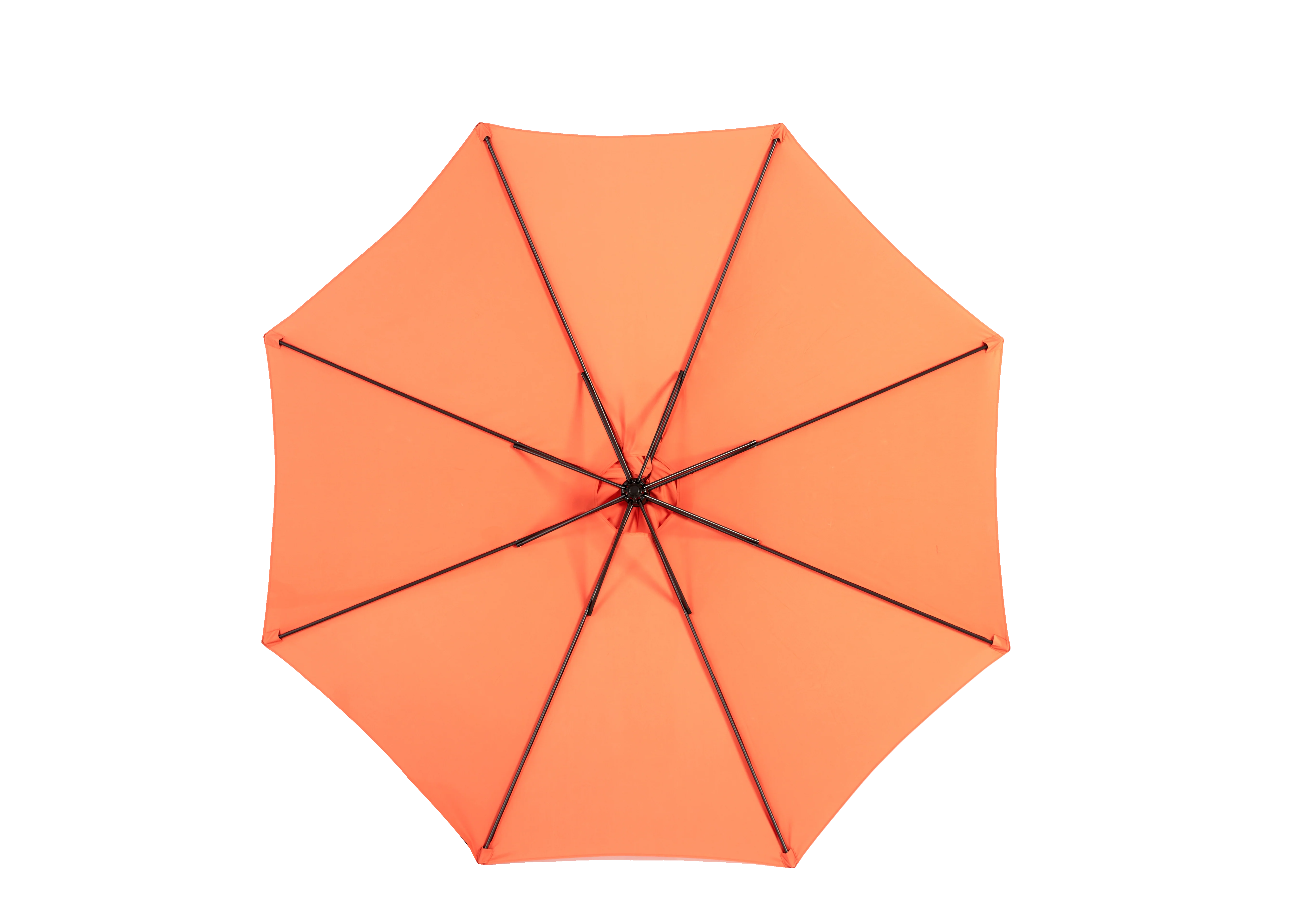 14.8 Ft Double Sided Outdoor Umbrella, Rectangular Large with Crank, Orange - Image 12