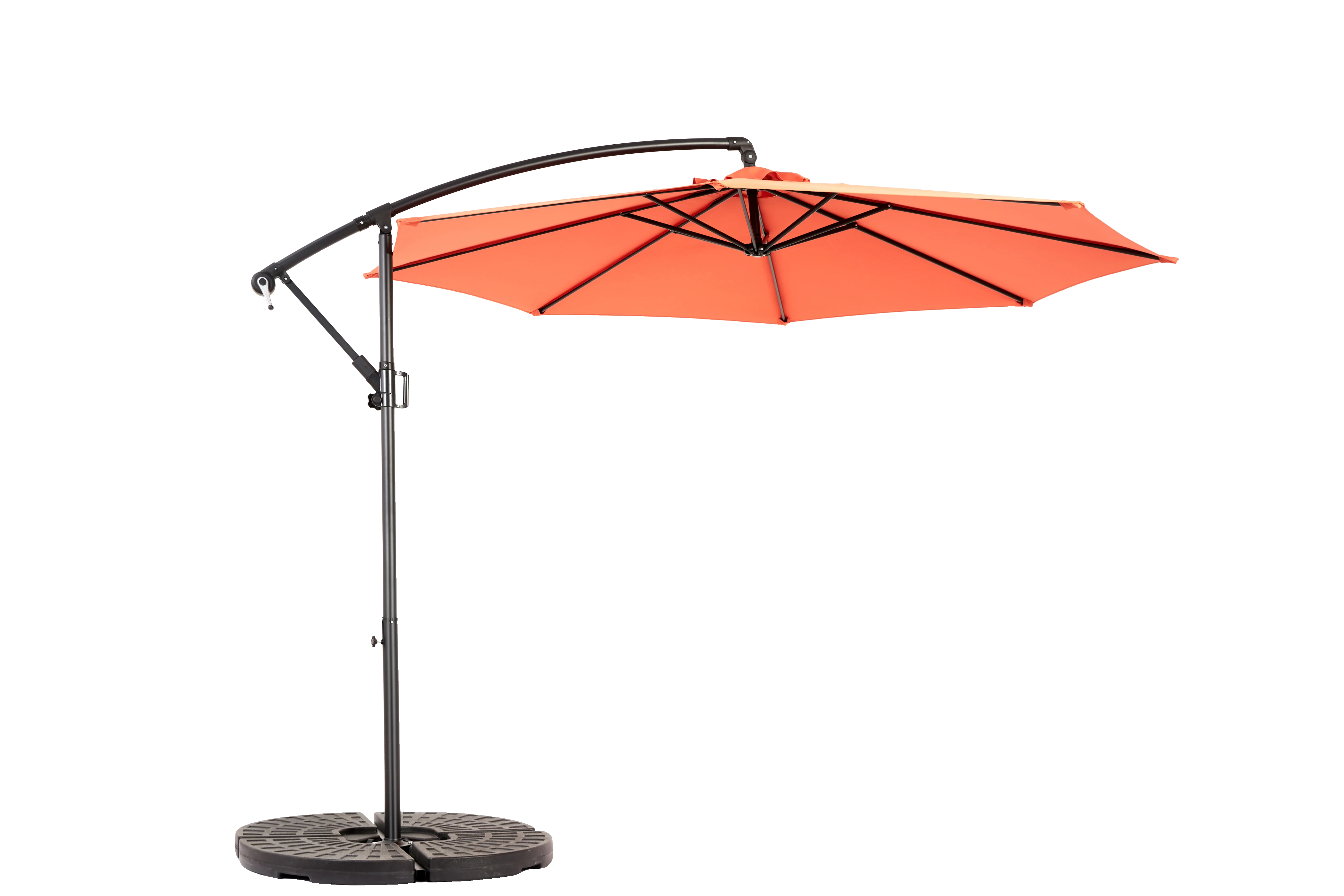 14.8 Ft Double Sided Outdoor Umbrella, Rectangular Large with Crank, Orange - Image 15
