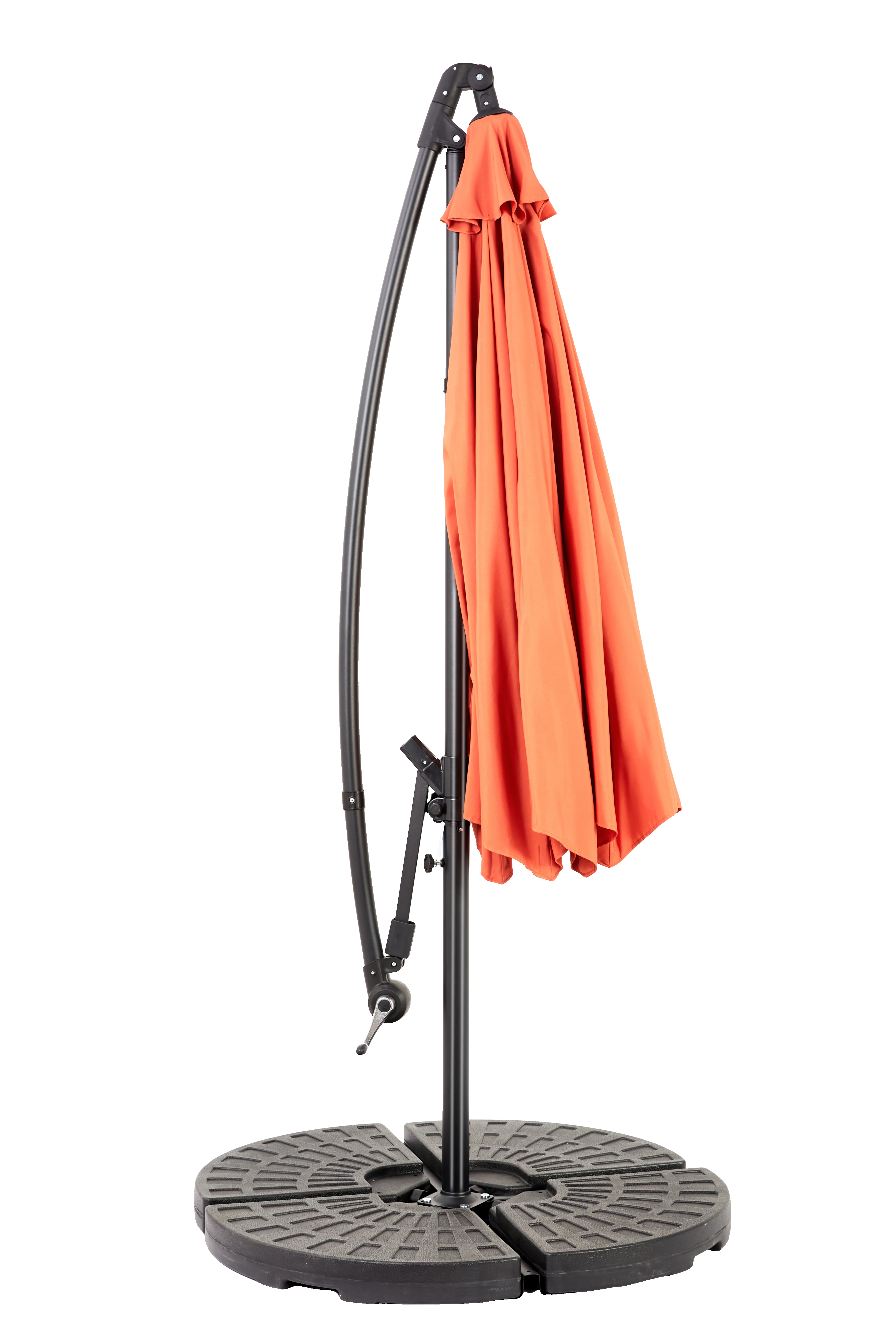 14.8 Ft Double Sided Outdoor Umbrella, Rectangular Large with Crank, Orange - Image 17