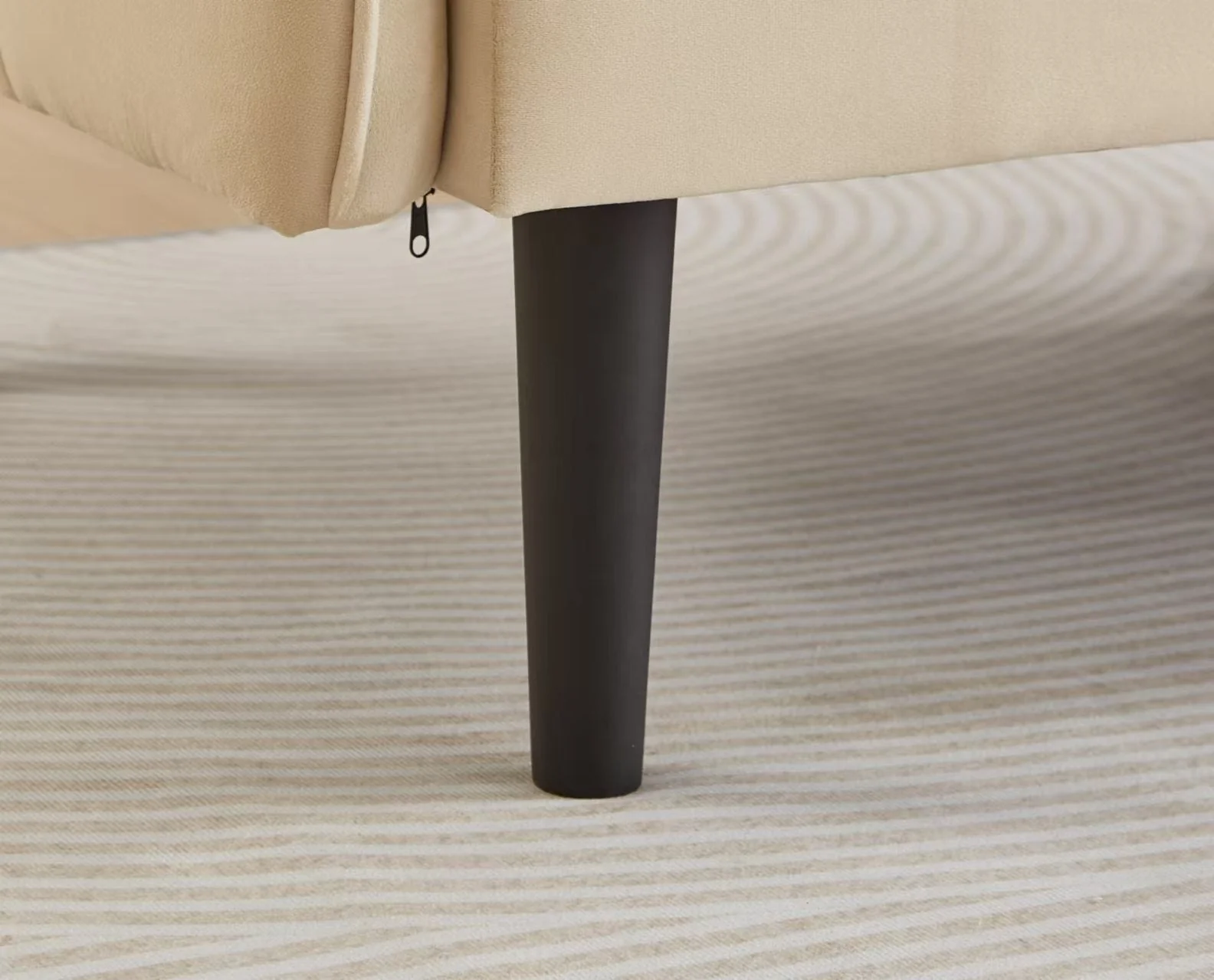 2-in-1 Adjustable Sofa Bed, Two-seater with Folding Armrests and Sleeping Function, Velvet - Image 3