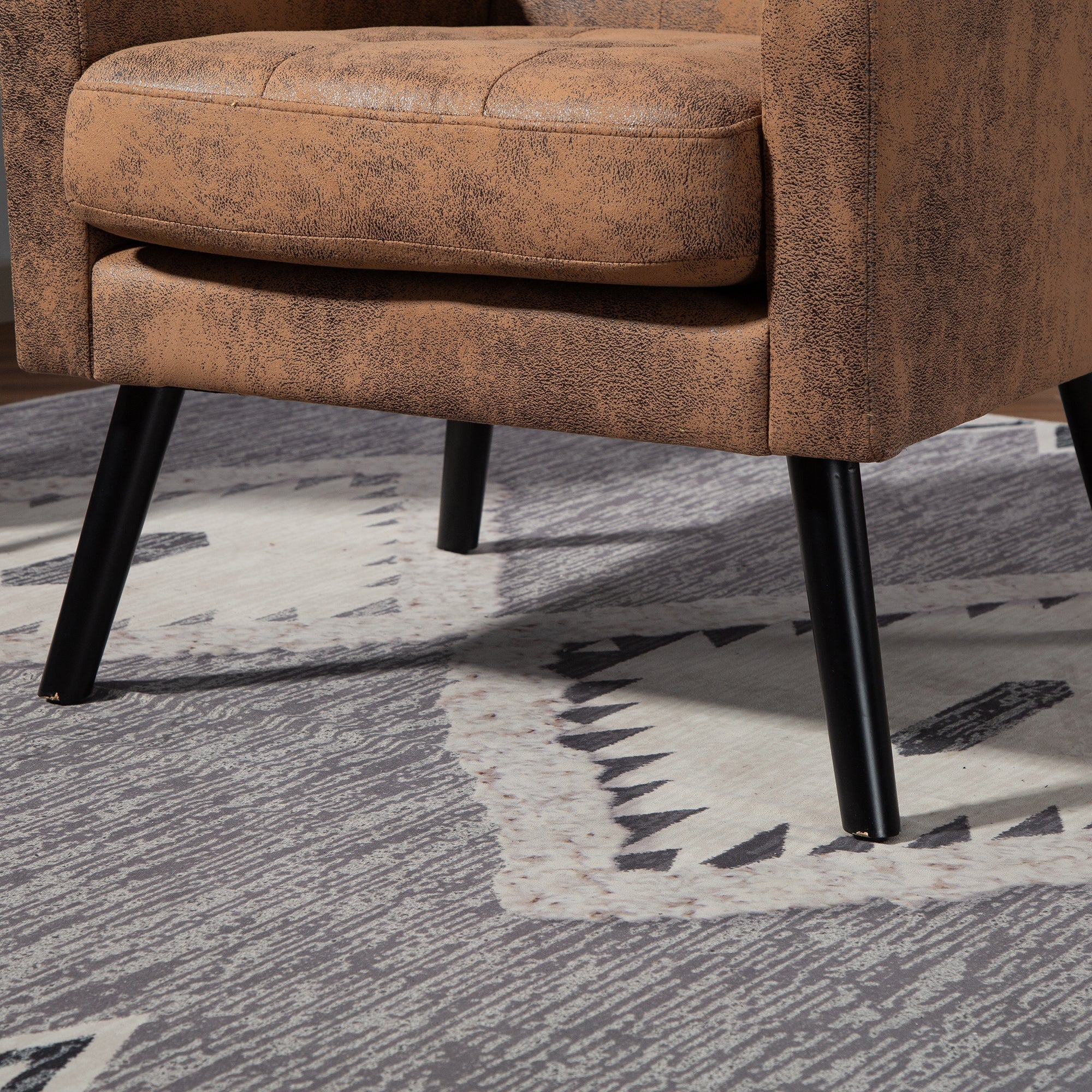 2-Piece Accent Armchair Set with High-Density Foam and Solid Wood Legs, Durable Fabric - Image 17