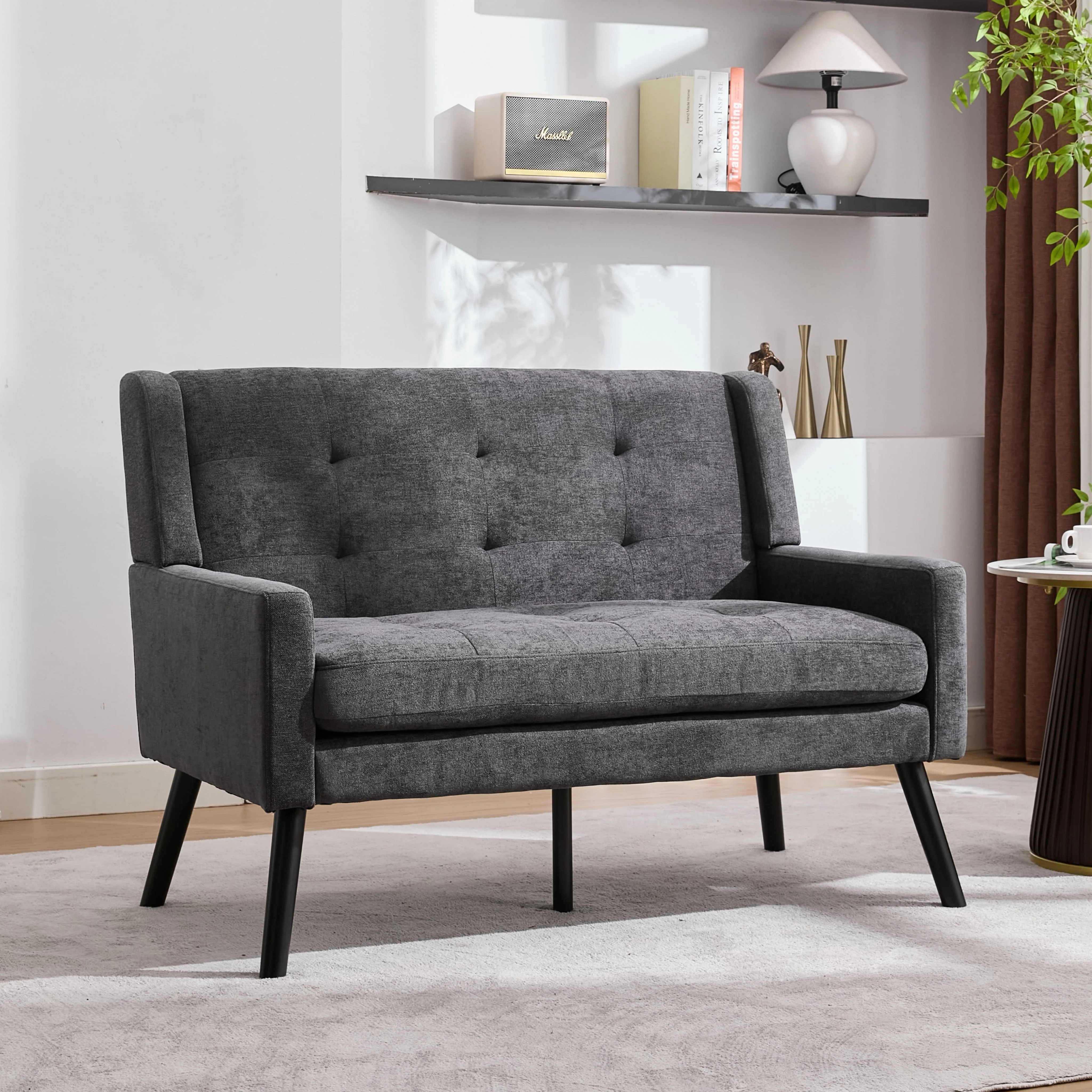 2-Piece Accent Armchair Set with High-Density Foam and Solid Wood Legs, Durable Fabric - Image 33