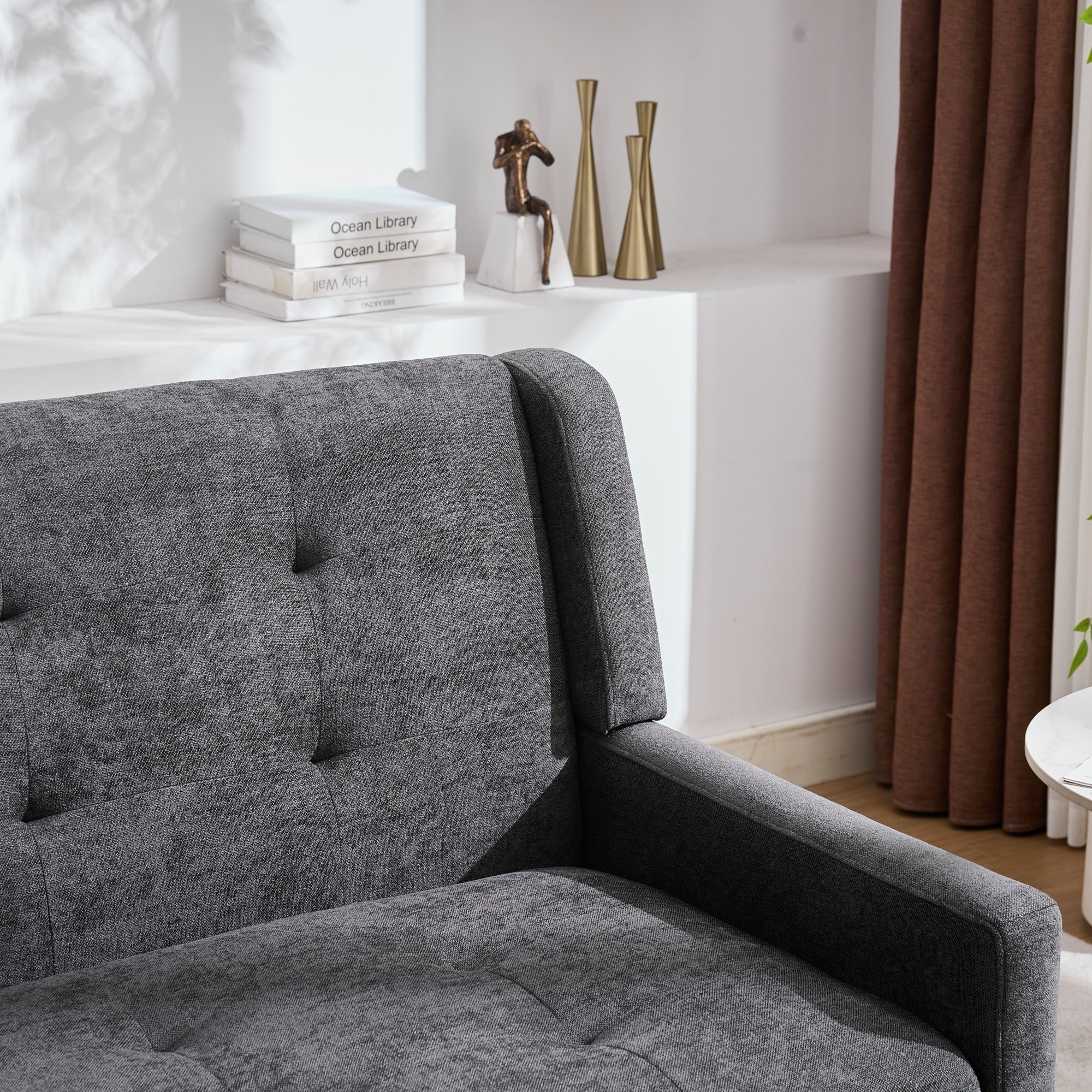 2-Piece Accent Armchair Set with High-Density Foam and Solid Wood Legs, Durable Fabric - Image 37