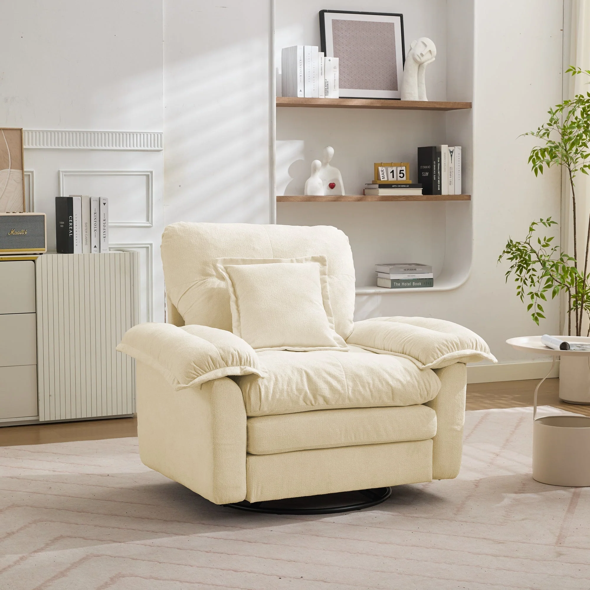 2-Piece Sofa Set Single Loveseat Double Cushion - Chenille - Image 2