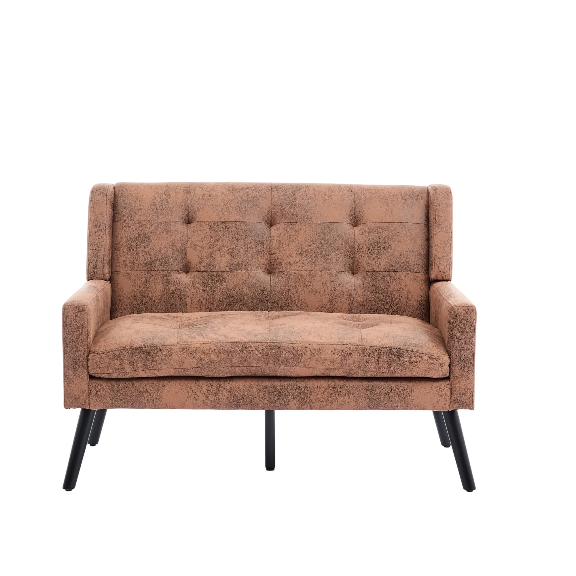 2-Seater Linen Bench with Button Tufting and Solid Wood Legs, Premium Linen - Image 9