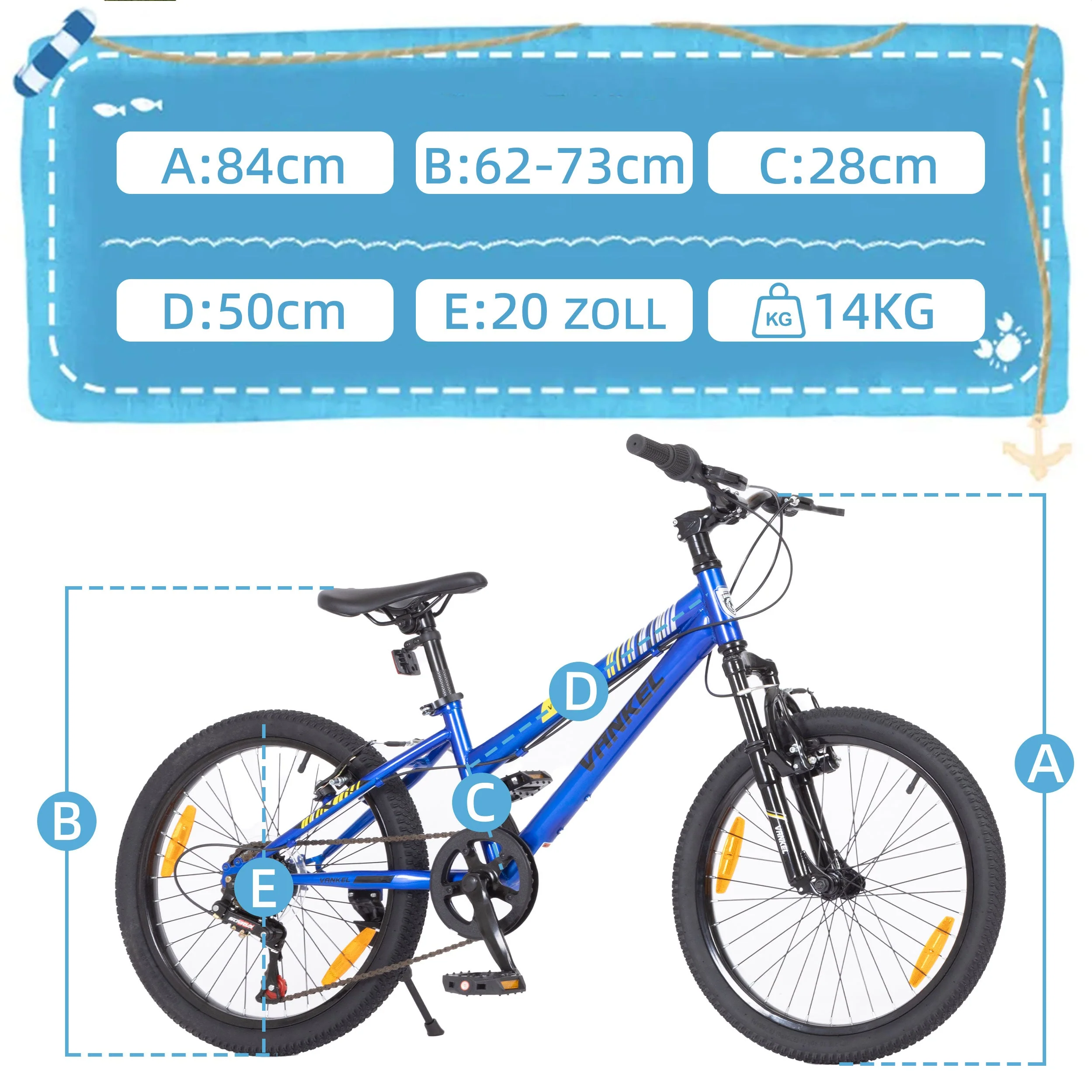 20-inch Children's Mountain Bike with 6-Speed Derailleur and V-Brakes - Image 8