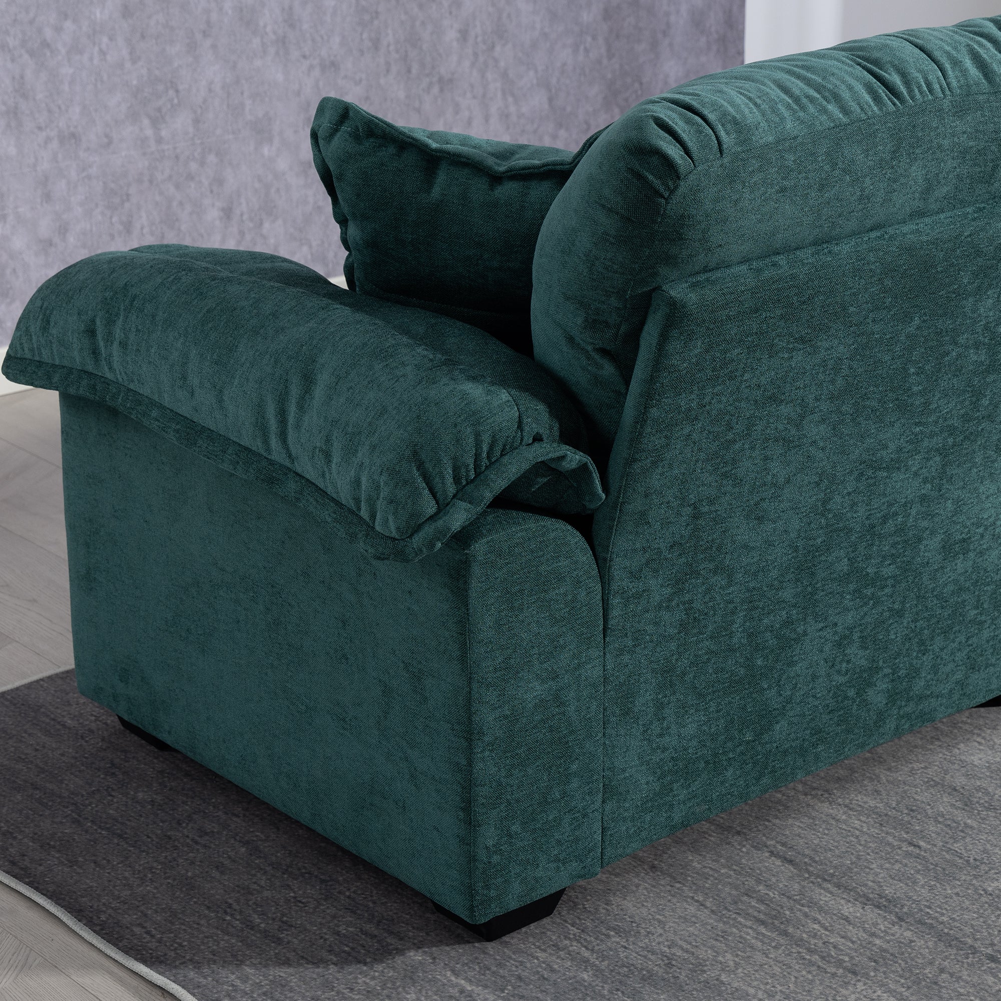 213 cm Deep Two-Seater Sofa with Memory Foam and Pocket Springs, Chenille - Image 8