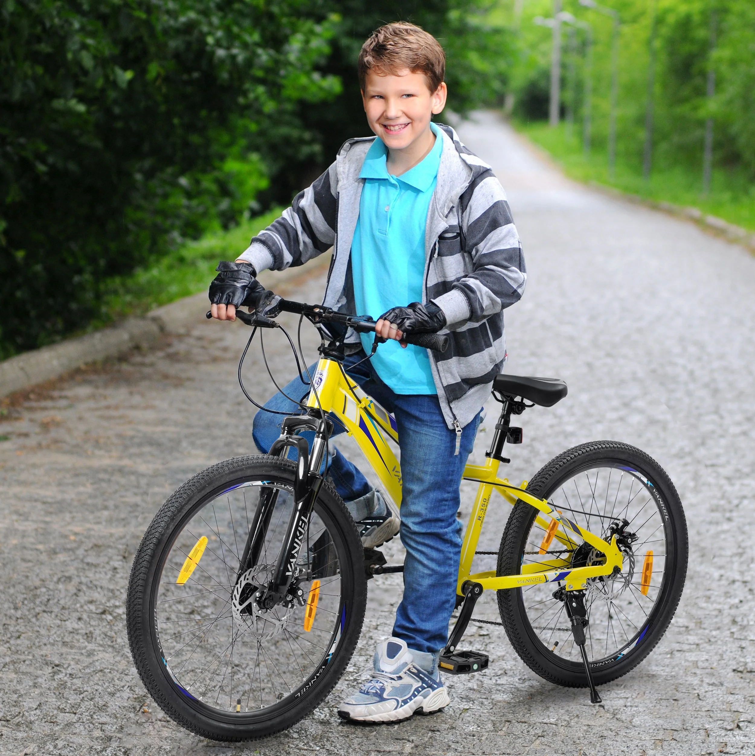 24-Inch Mountain Bike for Boys and Girls, 6-Speed Gears and Shock-Absorbing Fork, Steel Frame - Image 10
