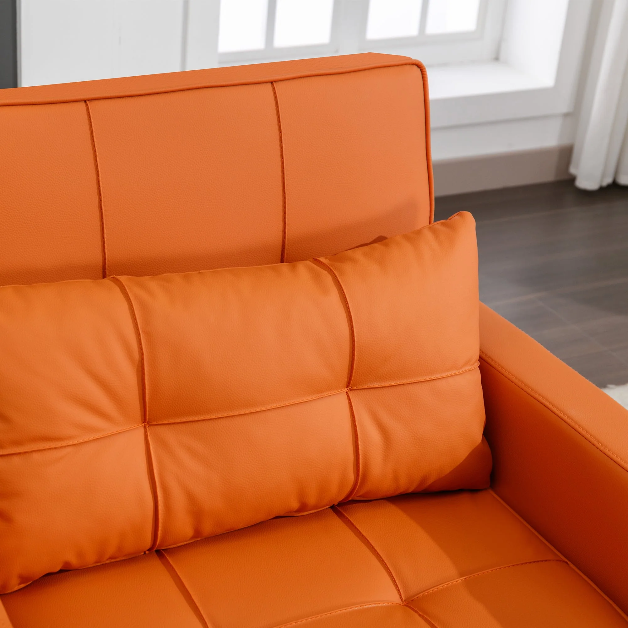 3-in-1 Sleeper Sofa, Single Extendable Lounger Armchair with Cup Holders and USB Port - Image 9