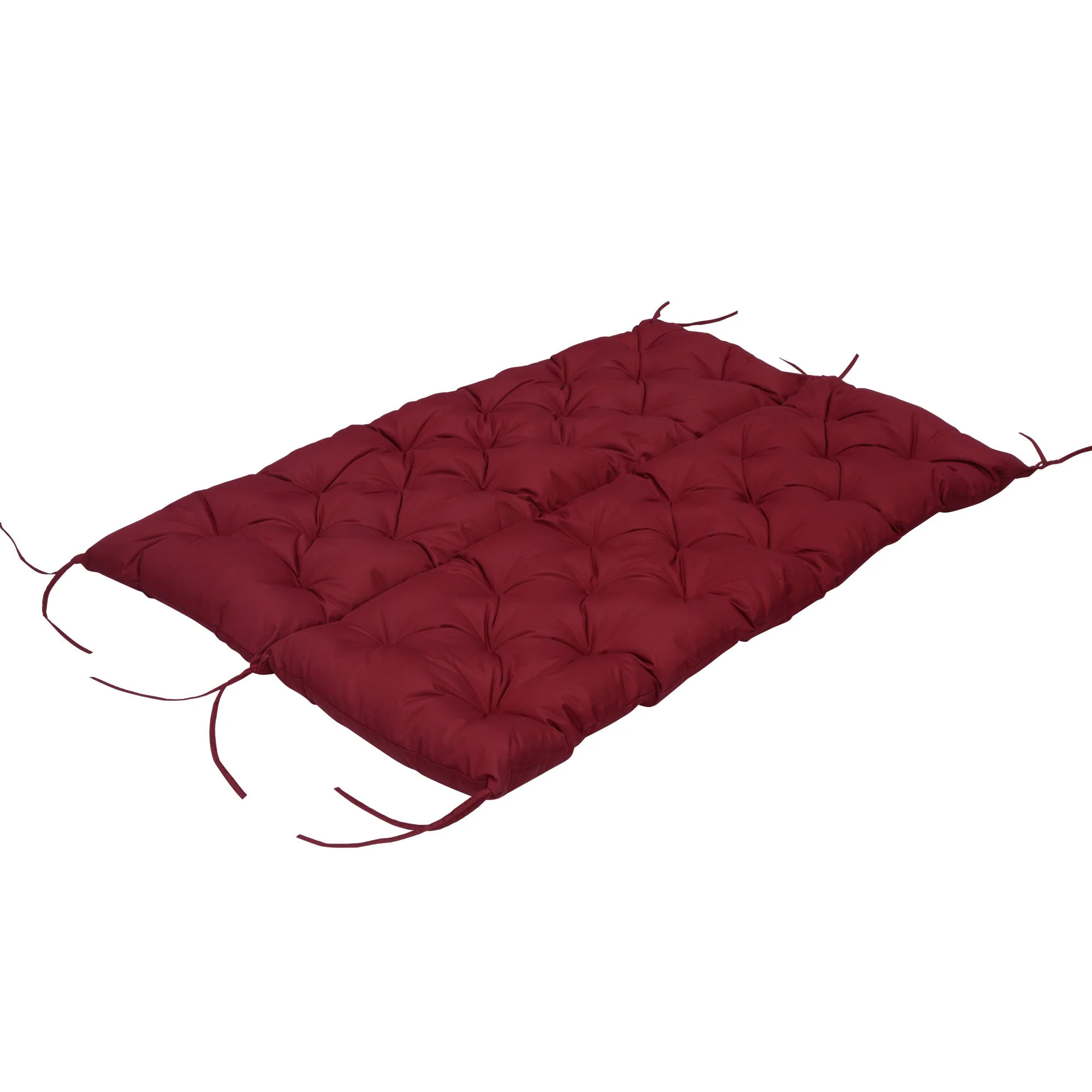 3-seater Bench Cushion with Ties, Outdoor/Indoor Seat Pad 150x98x8 cm, Red - Image 8