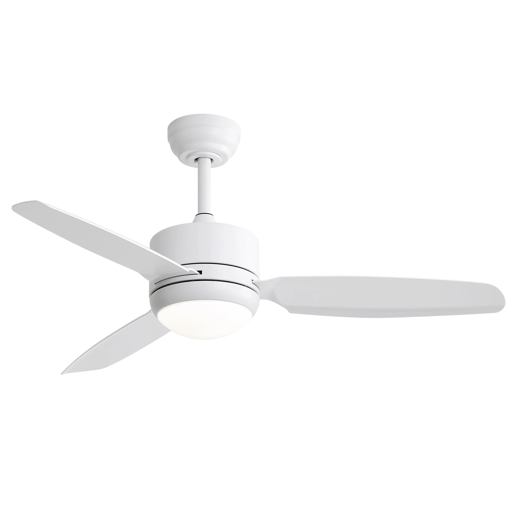 46-inch LED Ceiling Fan, 6 Speeds, DC Motor, ABS Blades, White - Image 2
