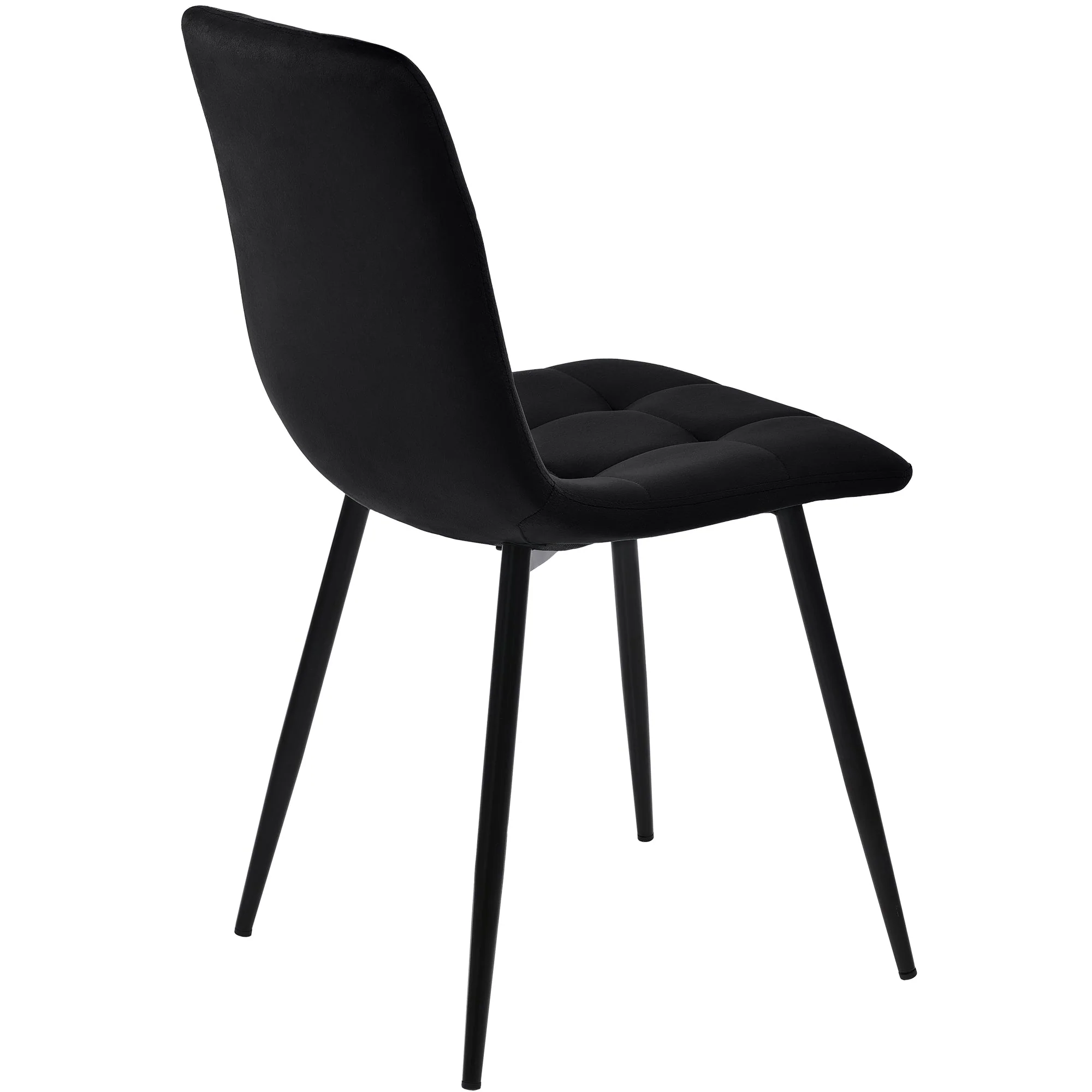5-Piece Folding Dining Set 150x80cm Velvet Chairs White MDF/Black - Image 8