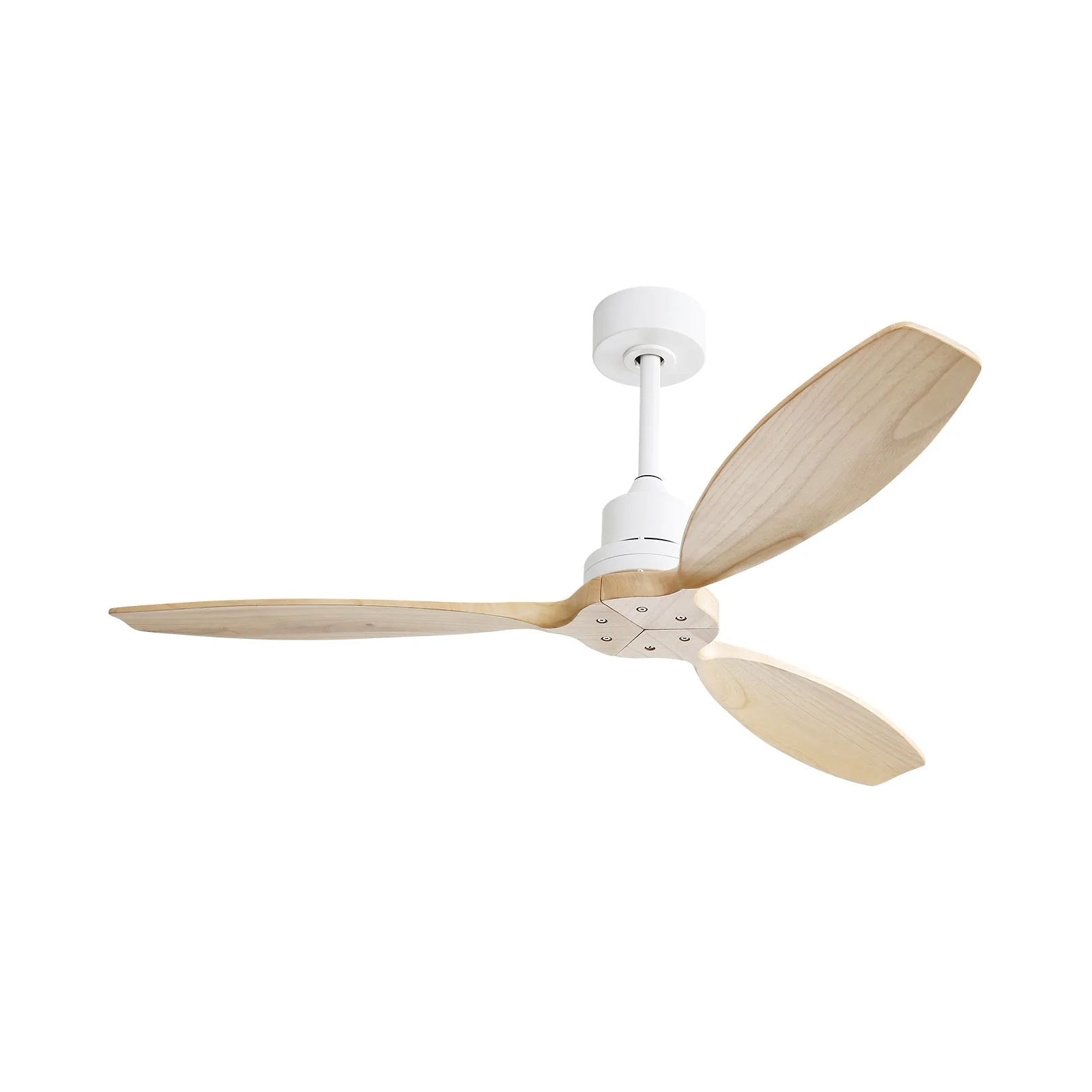 52-inch Ceiling Fan, 6 Speed Remote Control, Solid Wood Blades
