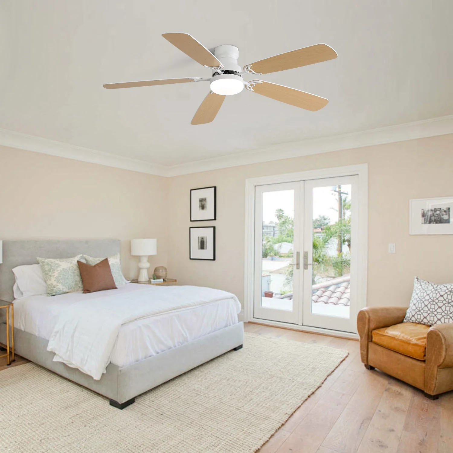 52-inch Ceiling Fan Dimmable Light Quiet Motor Timer - Image 5