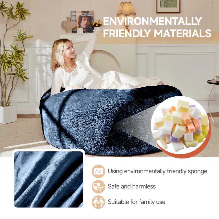 6FT Bean Bag Chair, Soft Comfortable Reading Sofa for Adults - Image 2