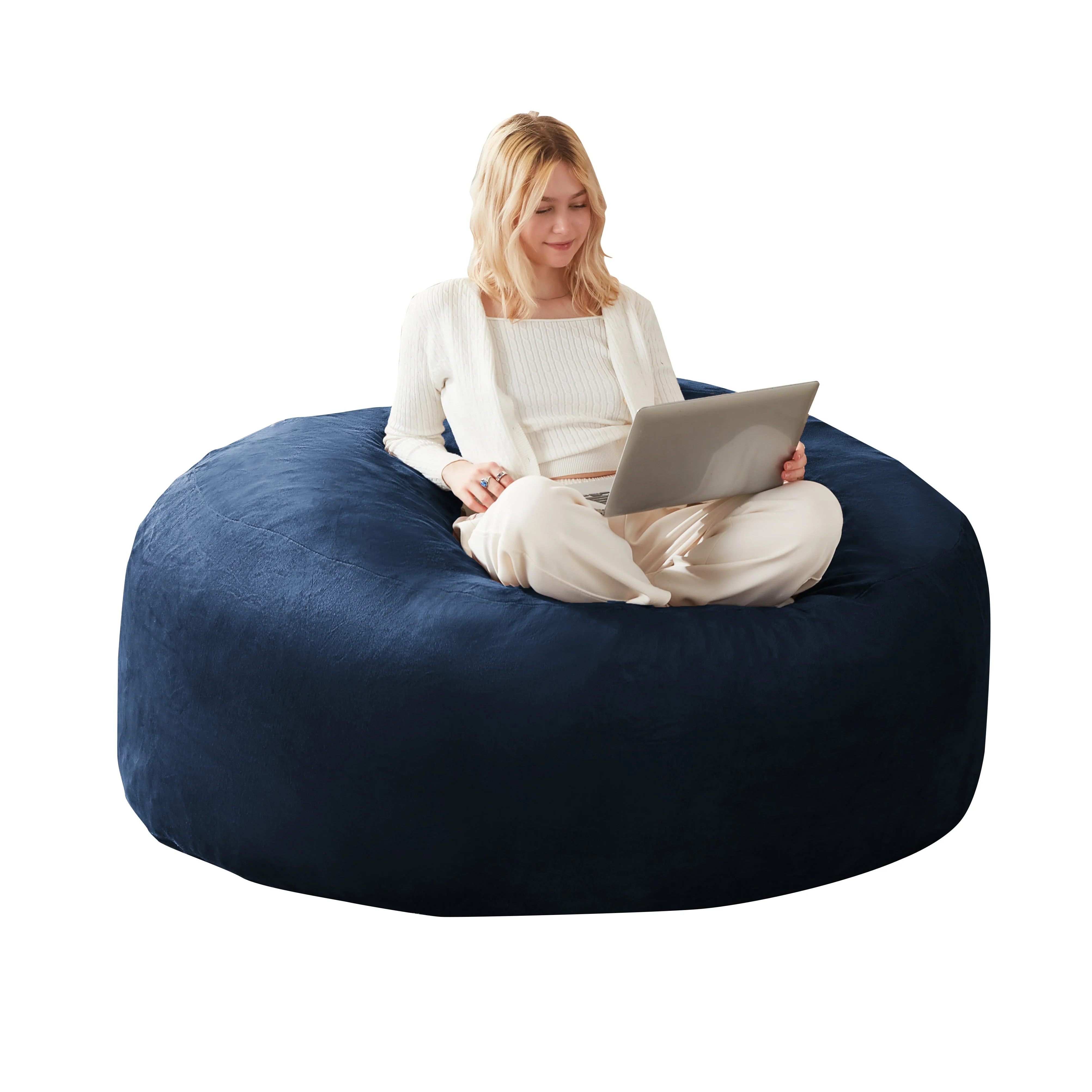 6FT Bean Bag Chair, Soft Comfortable Reading Sofa for Adults - Image 3
