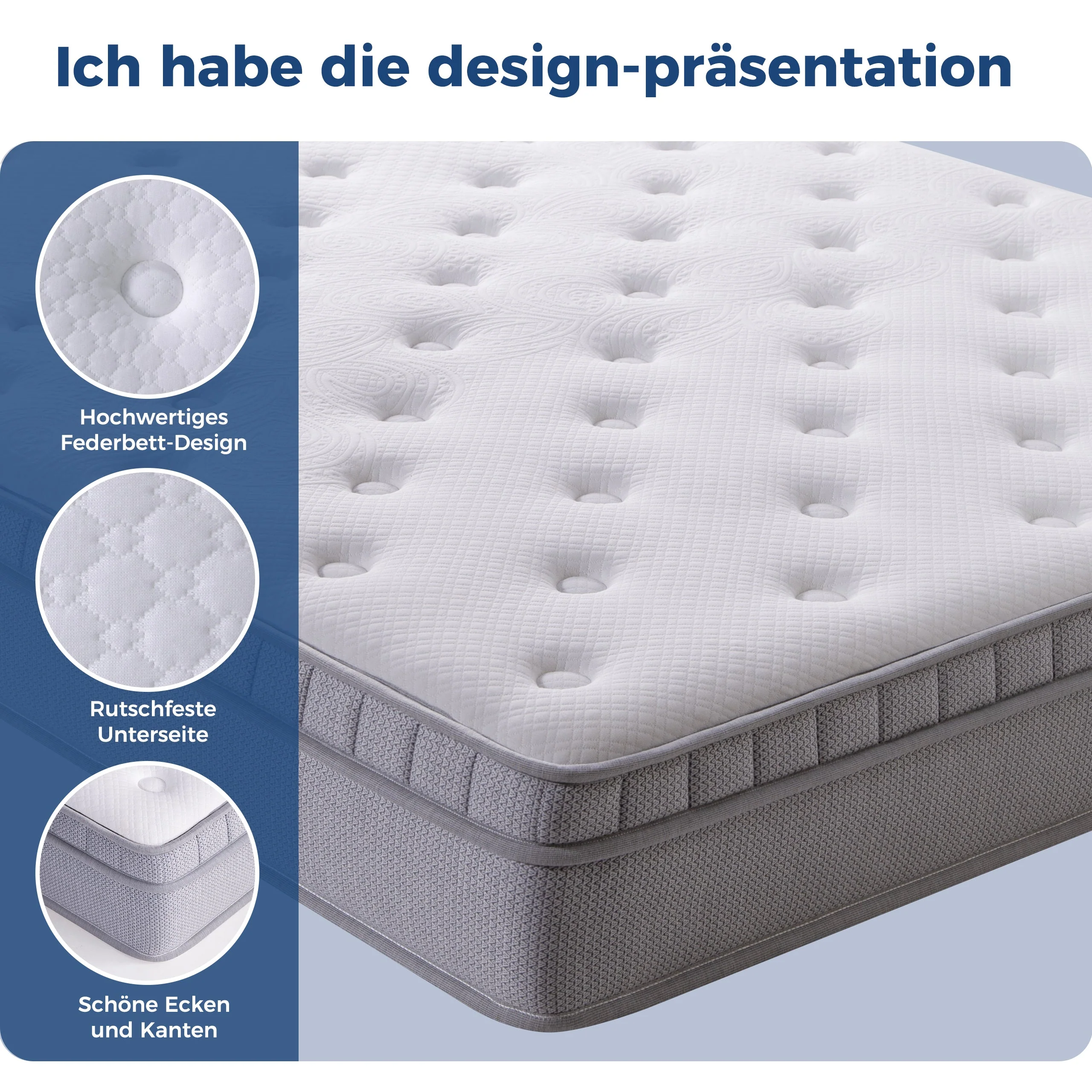 7-Zone Pocket Spring Mattress, 90x200cm H3 with Comfort Foam, OEKO-TEX Certified - Image 9