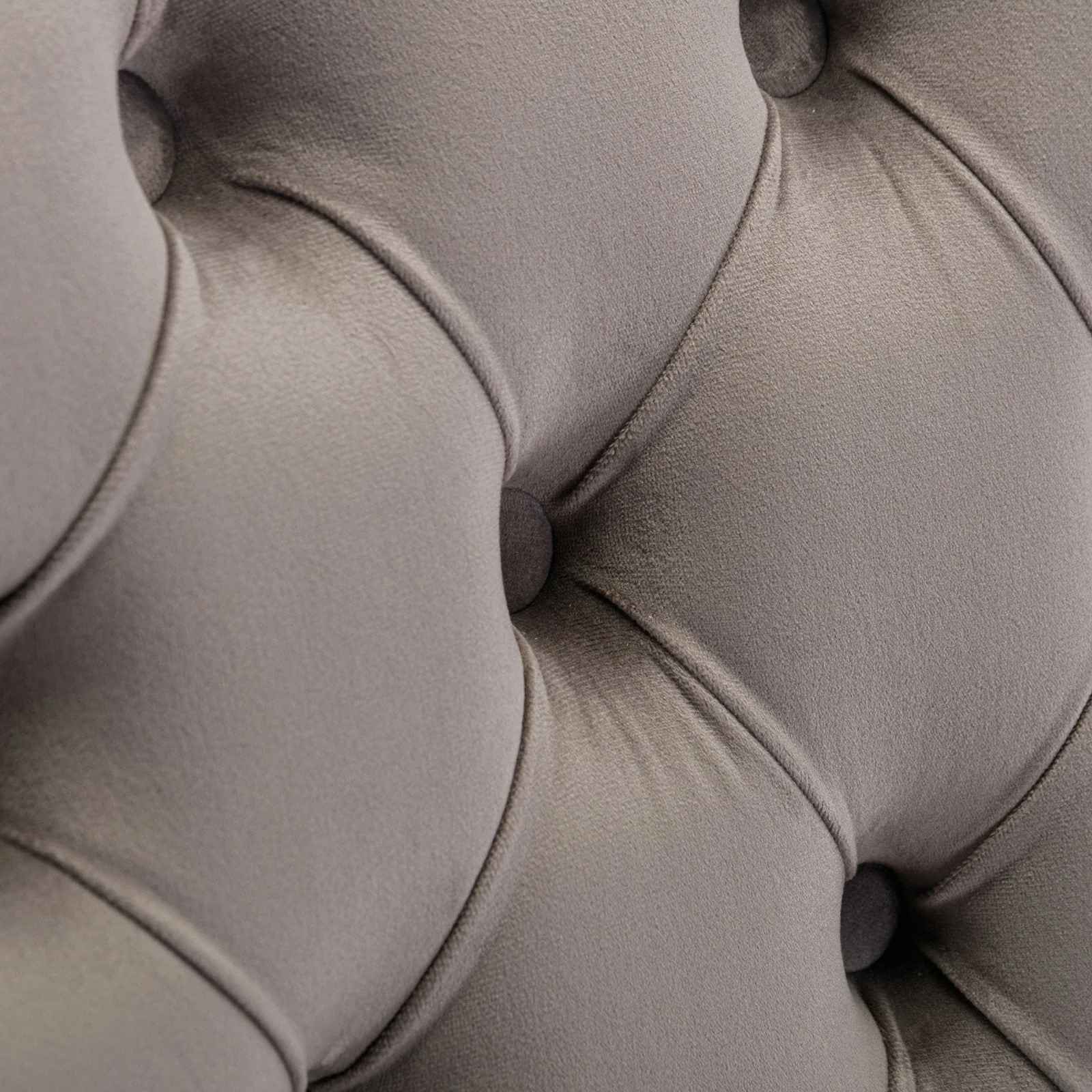 A&A Furniture Nikki Collection Tufted Velvet Dining Chair Set of 2 Golden Legs - Grey/Gold - Image 10