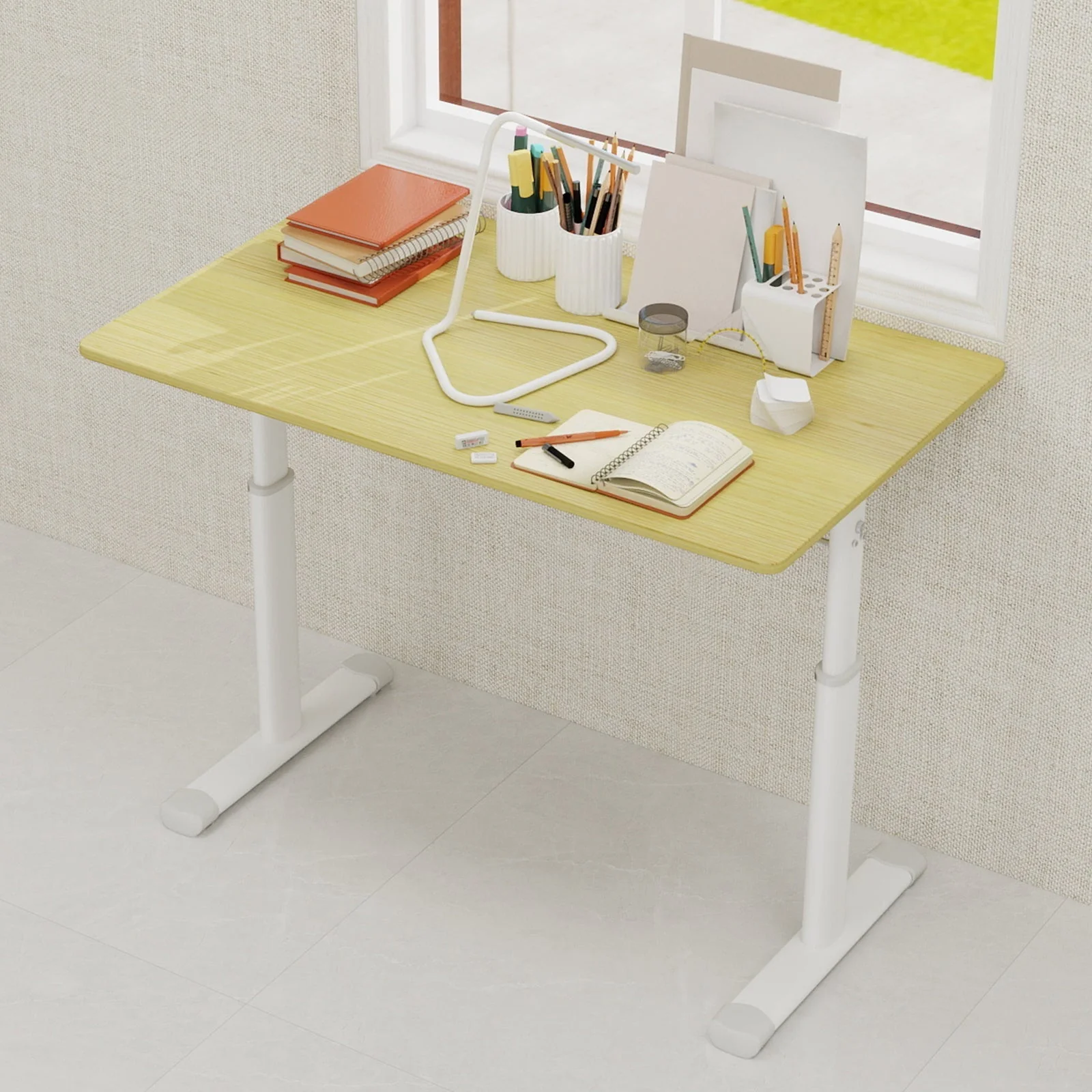 Adjustable Study Desk Height-Adjustable Multi-Purpose Compact Design, Home/Office - Image 2