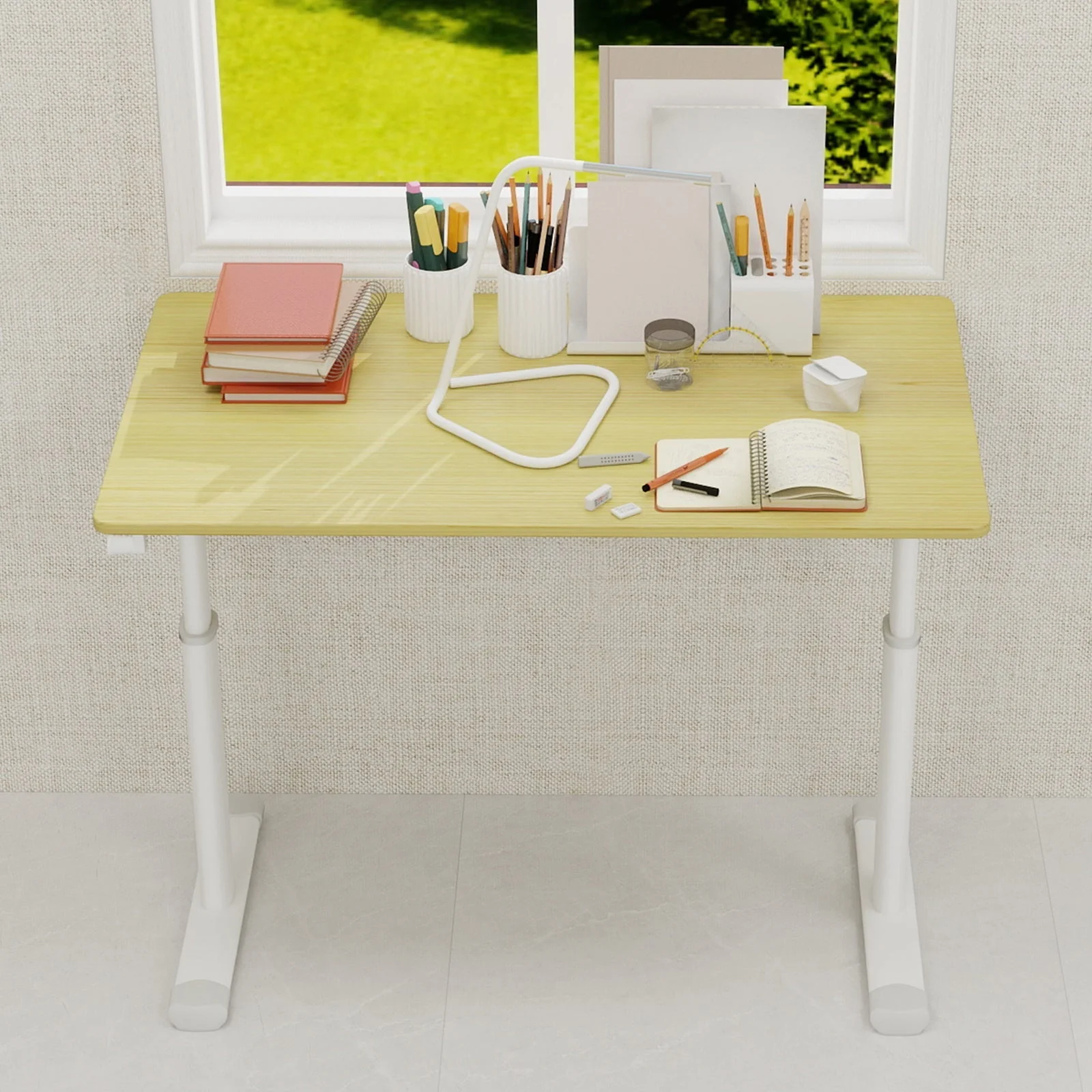 Adjustable Study Desk Height-Adjustable Multi-Purpose Compact Design, Home/Office - Image 4