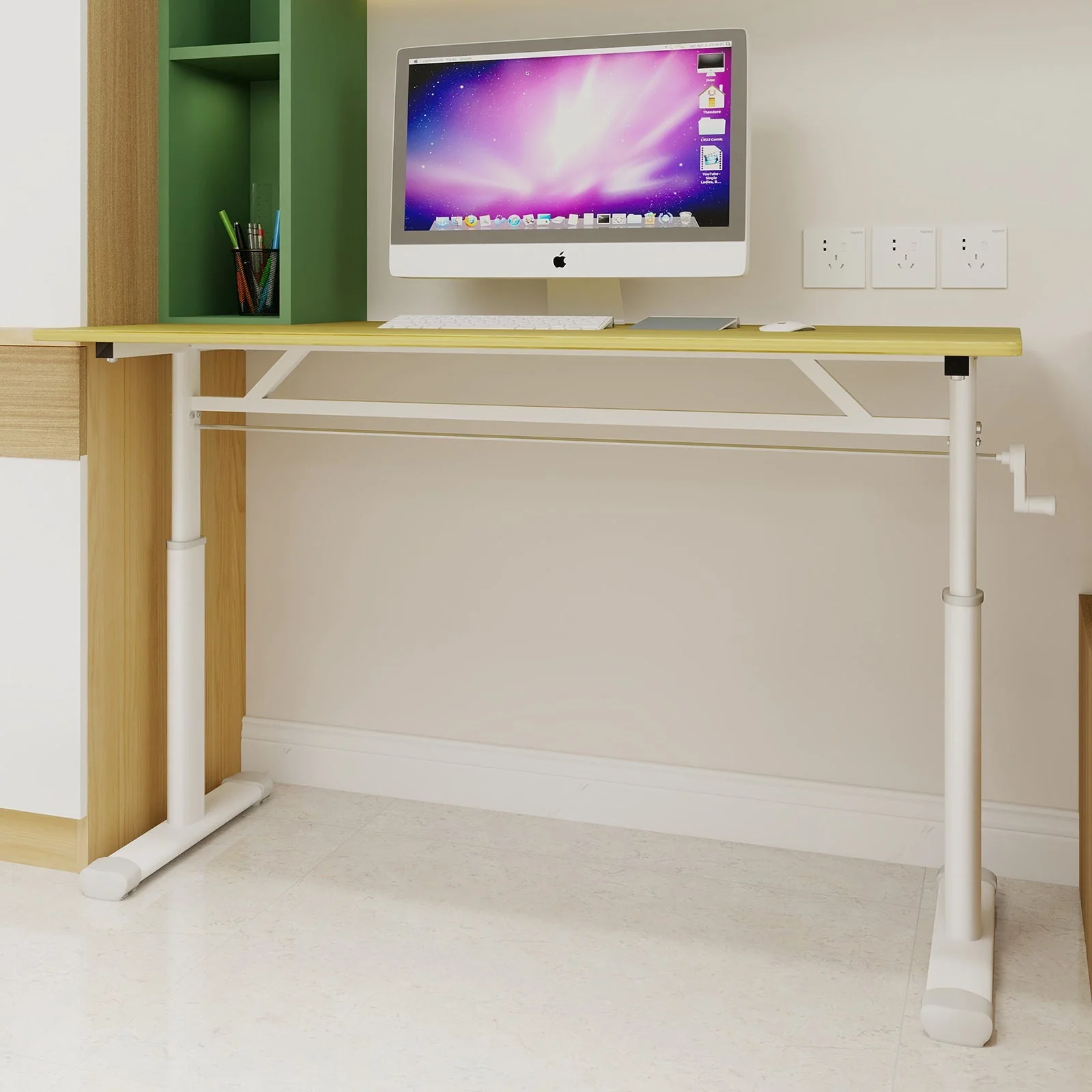 Adjustable Study Desk, Height-Adjustable Multi-Purpose Home/Office, Compact Design - Image 10