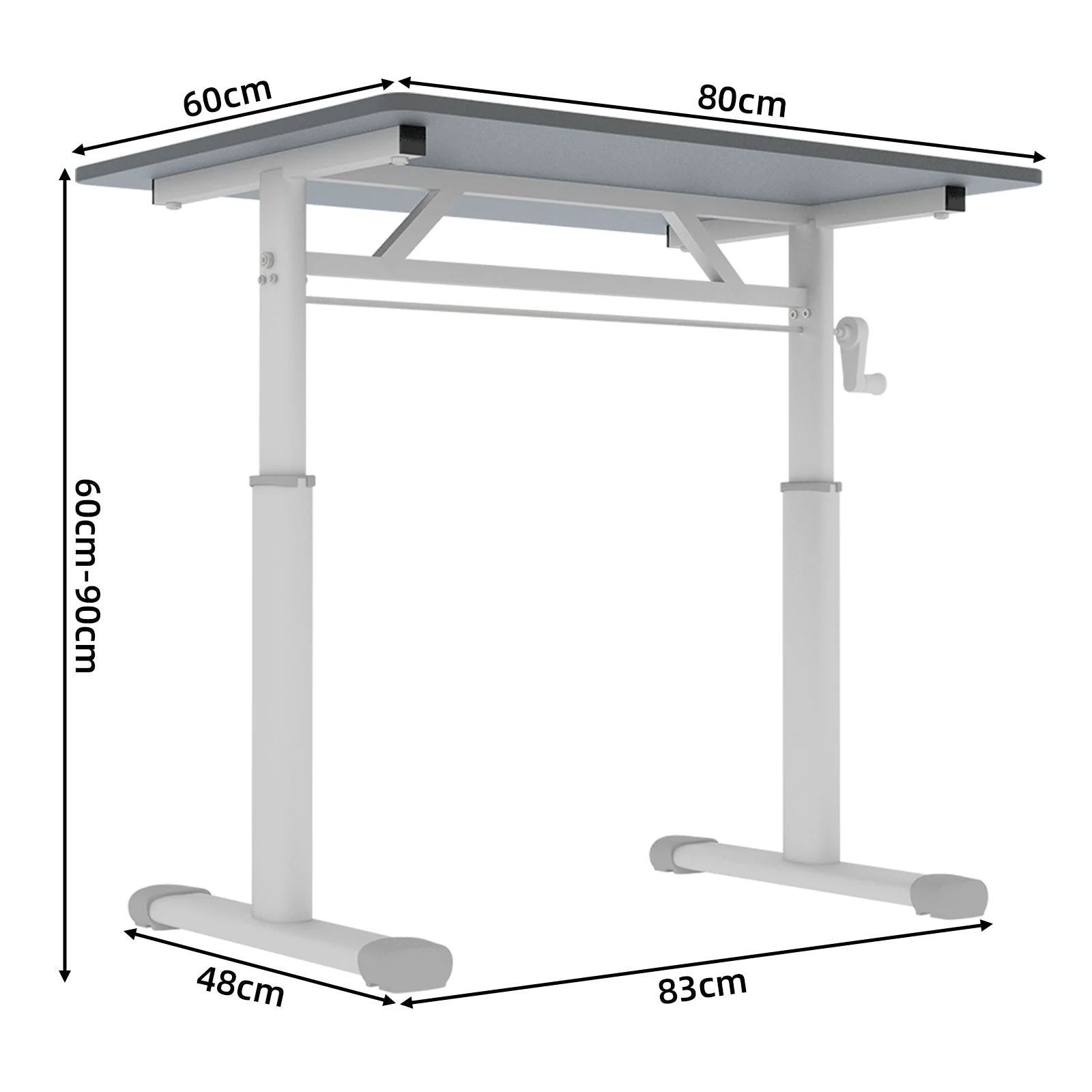 Adjustable Study Desk: Height-Adjustable, Multi-Purpose Home/Office Desk, Compact Design - Image 6