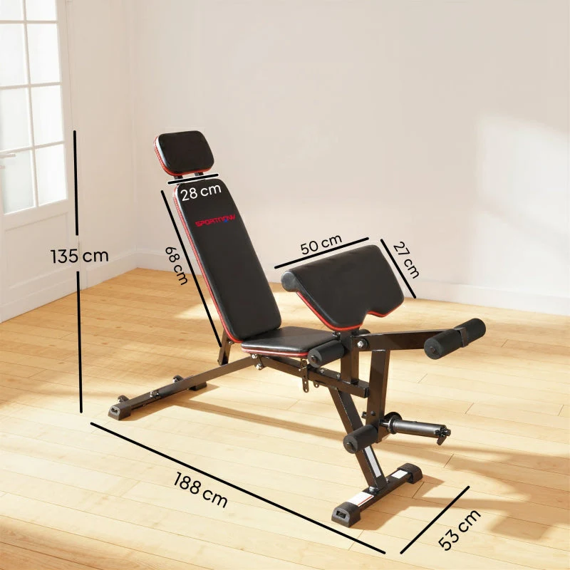 Adjustable Weight Bench, 3-in-1 Training Bench with Leg Extension and Curl Pad, 300 kg Capacity - Image 3