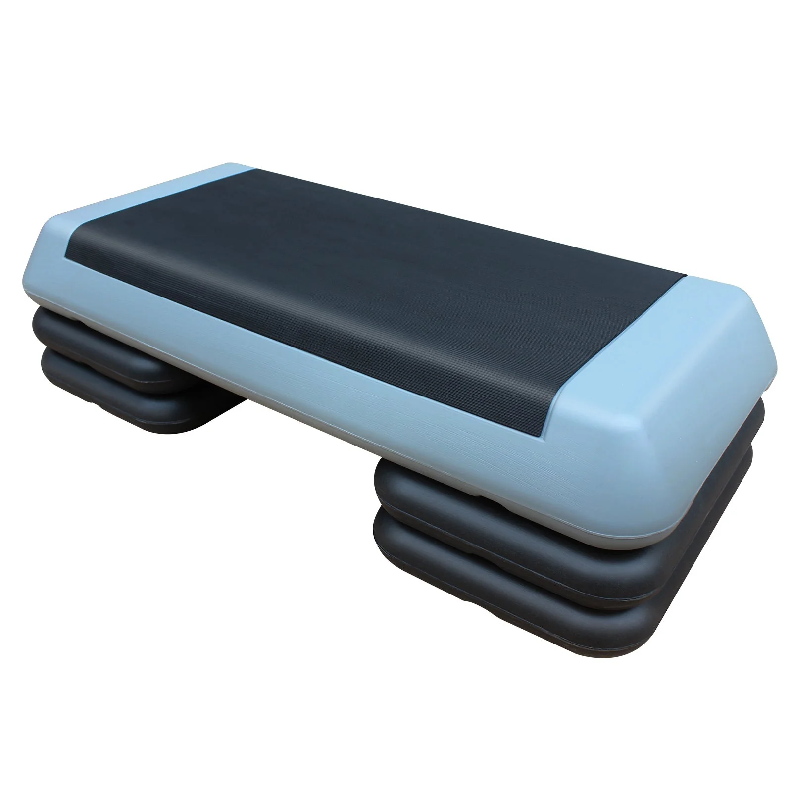 Adjustable Workout Aerobic Stepper, 76cm/28.5" with 4 Risers, Gray Black - Image 2