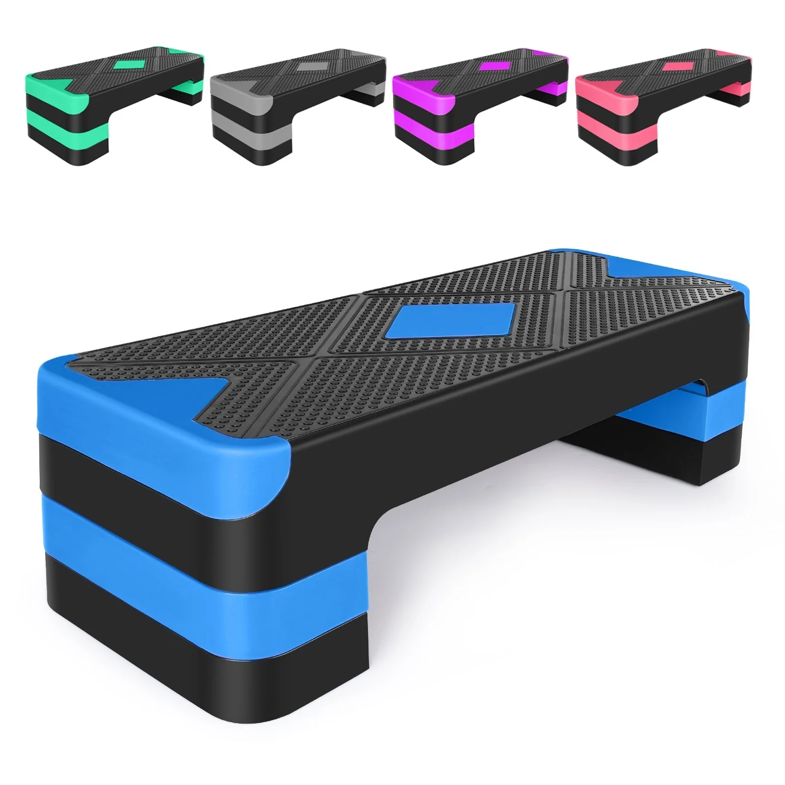 Aerobic Step, Adjustable Height, 68.5cm, Blue - Image 2