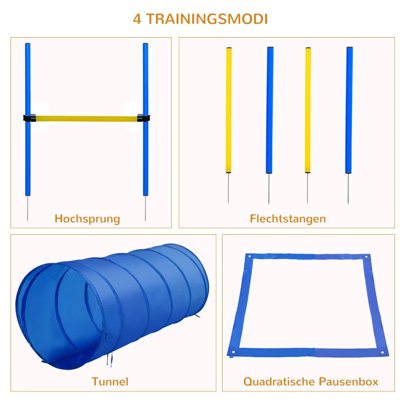 Agility Set, 5-Piece Dog Training Equipment, Yellow - Image 4