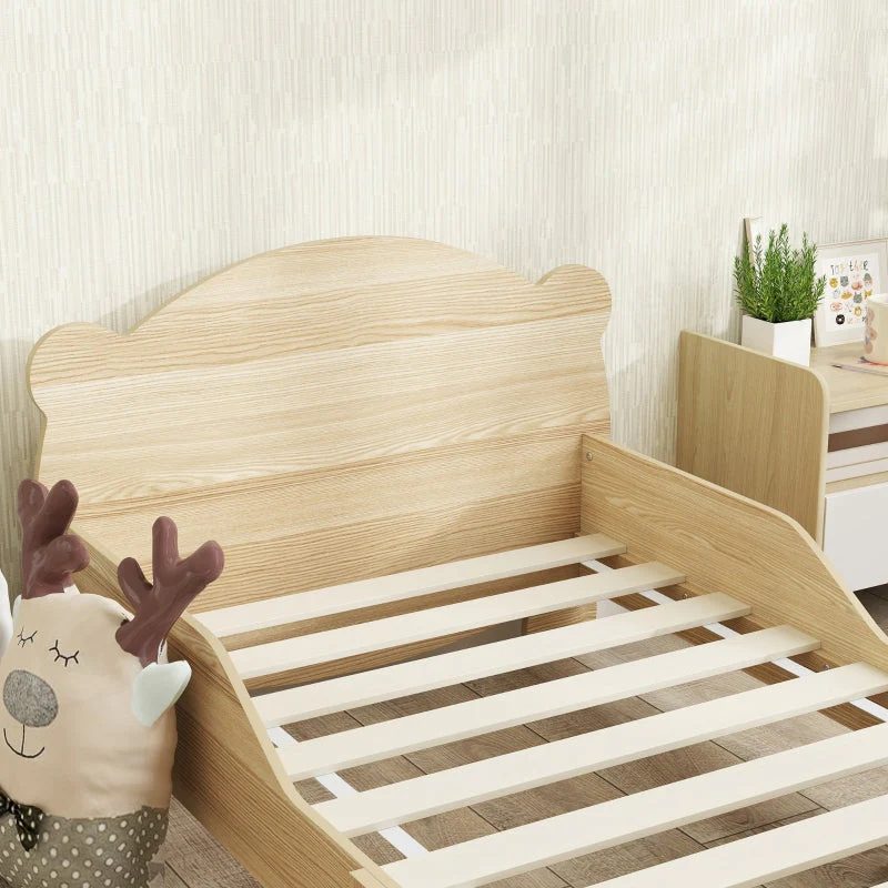 AIYAPLAY children's bed 143.5 x 80 cm house bed with fall protection, 80 kg load capacity, natural wood - Image 8