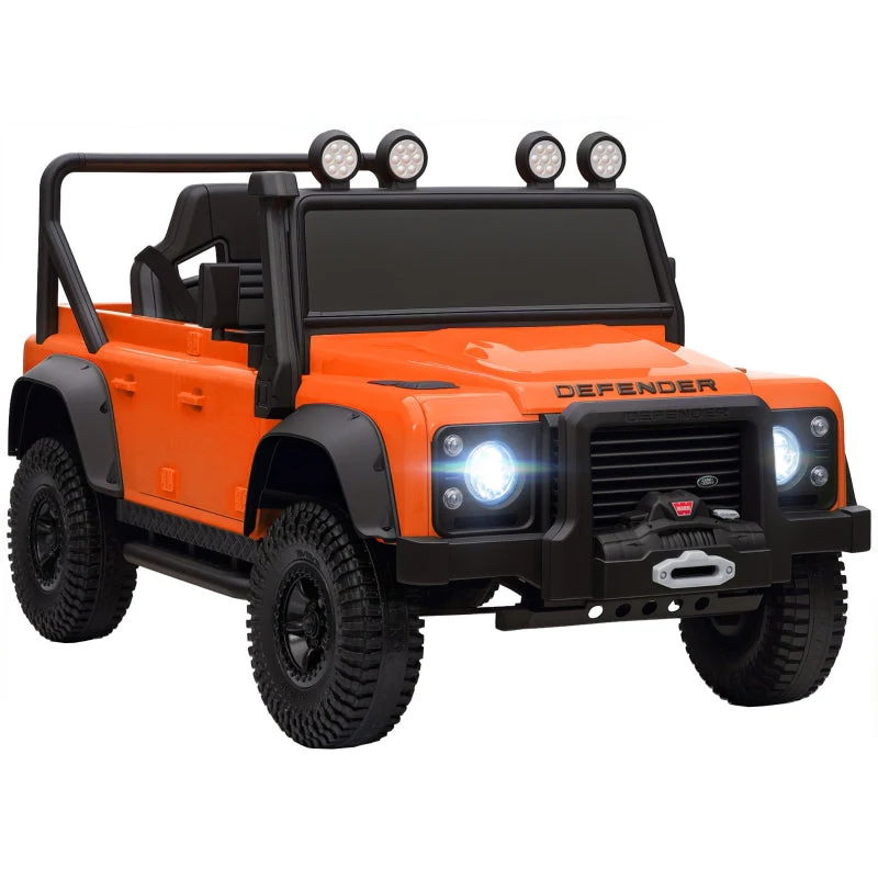 AIYAPLAY Electric Car, 12V Battery, Remote Control, Music, Horn, LED Lights, Orange - Image 8