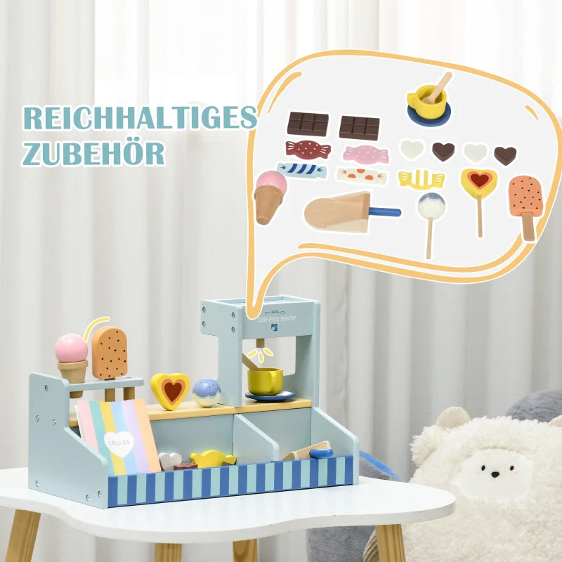 AIYAPLAY Ice Cream Shop with Accessories, Light Blue - Image 4