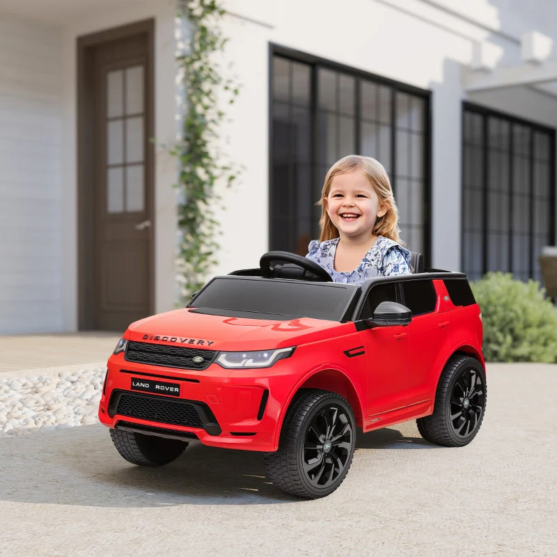 AIYAPLAY Kids' Electric Car, 12V Ride-On with Remote Control, LED Lights, Music, Horn, Red