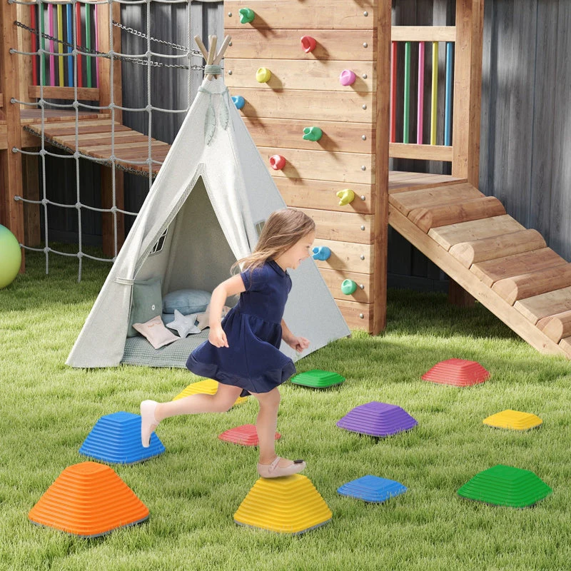 AIYAPLAY River Stones, 11-Piece, Stackable & Non-Slip, 80 kg, Colorful