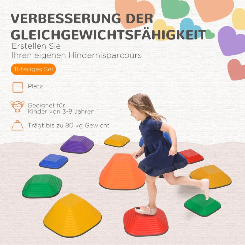 AIYAPLAY River Stones, 11-Piece, Stackable & Non-Slip, 80 kg, Colorful - Image 4
