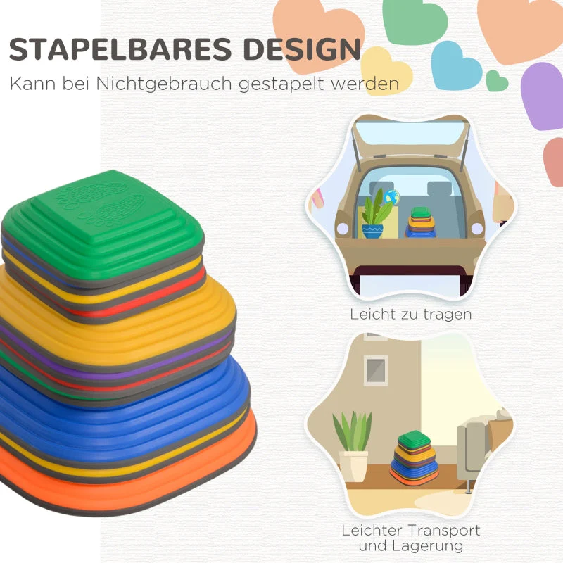 AIYAPLAY River Stones, 11-Piece, Stackable & Non-Slip, 80 kg, Colorful - Image 5