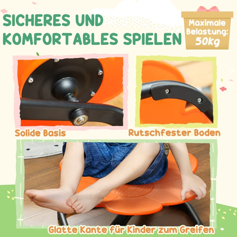 AIYAPLAY Sensory Children's Chair, Swivel Sensory Balance Training Seat, Plastic Orange - Image 5