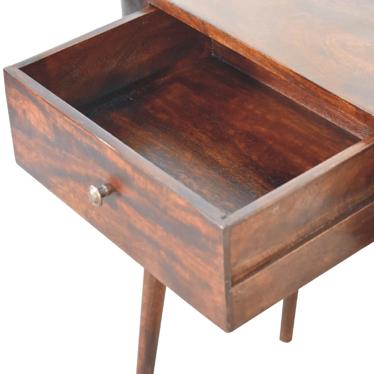 Albion Console Table, 1 Drawer, Solid Wood Brown - Image 12