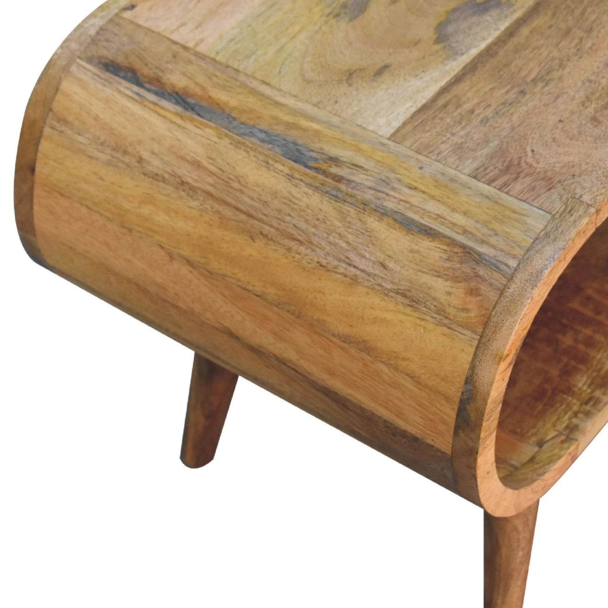 Amaya Nordic Style Coffee Table, Open Slot, Solid Wood - Image 5