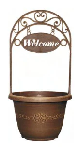 Antique Welcome Planter 30cm - Butterscotch
