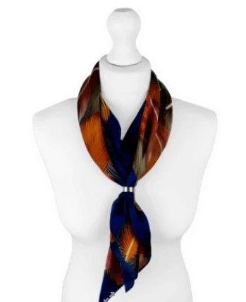 Aria Feather Print Ring Scarf Asstd Colours