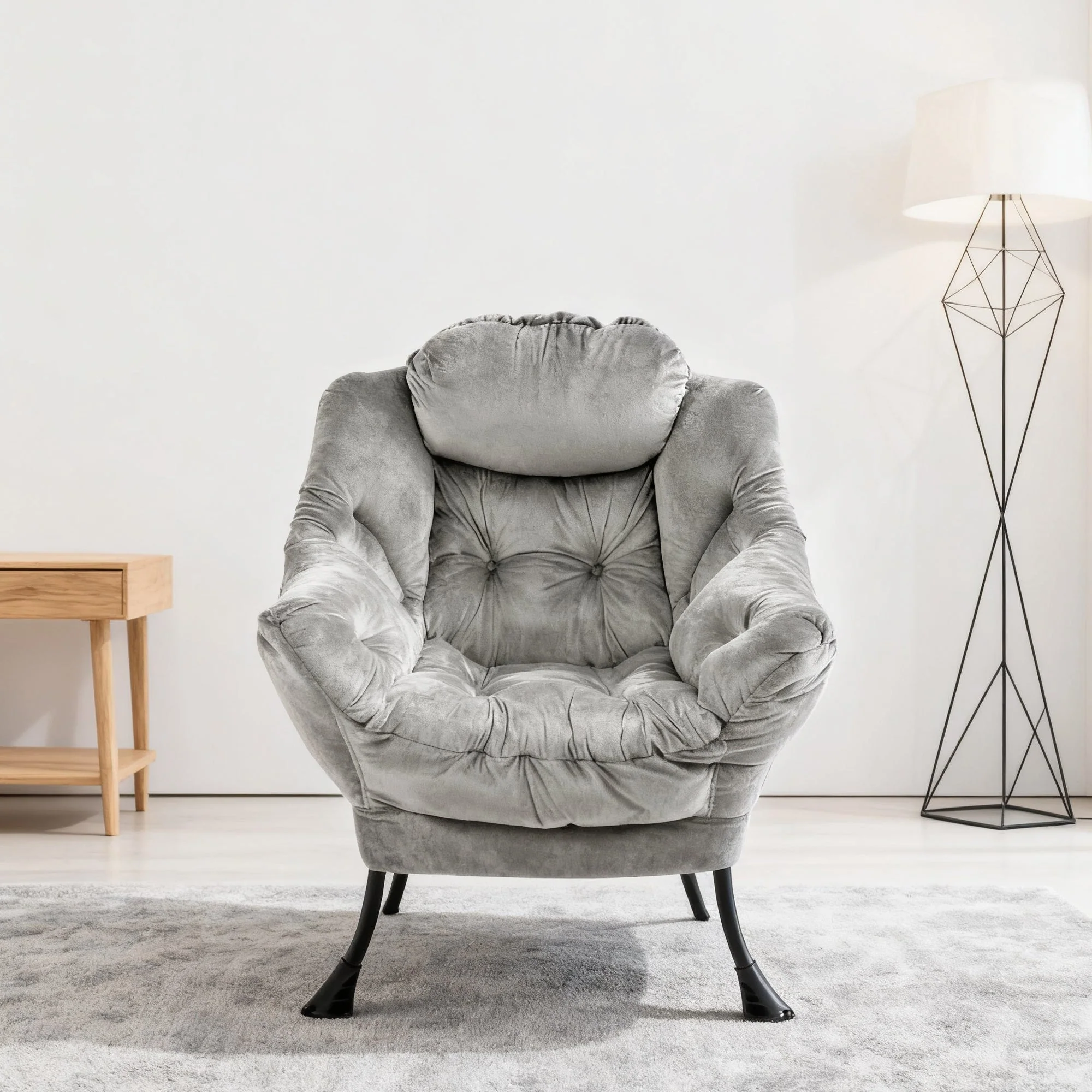 Armchair Recliner with Footstool Side Pocket Lounge Chair - Image 2