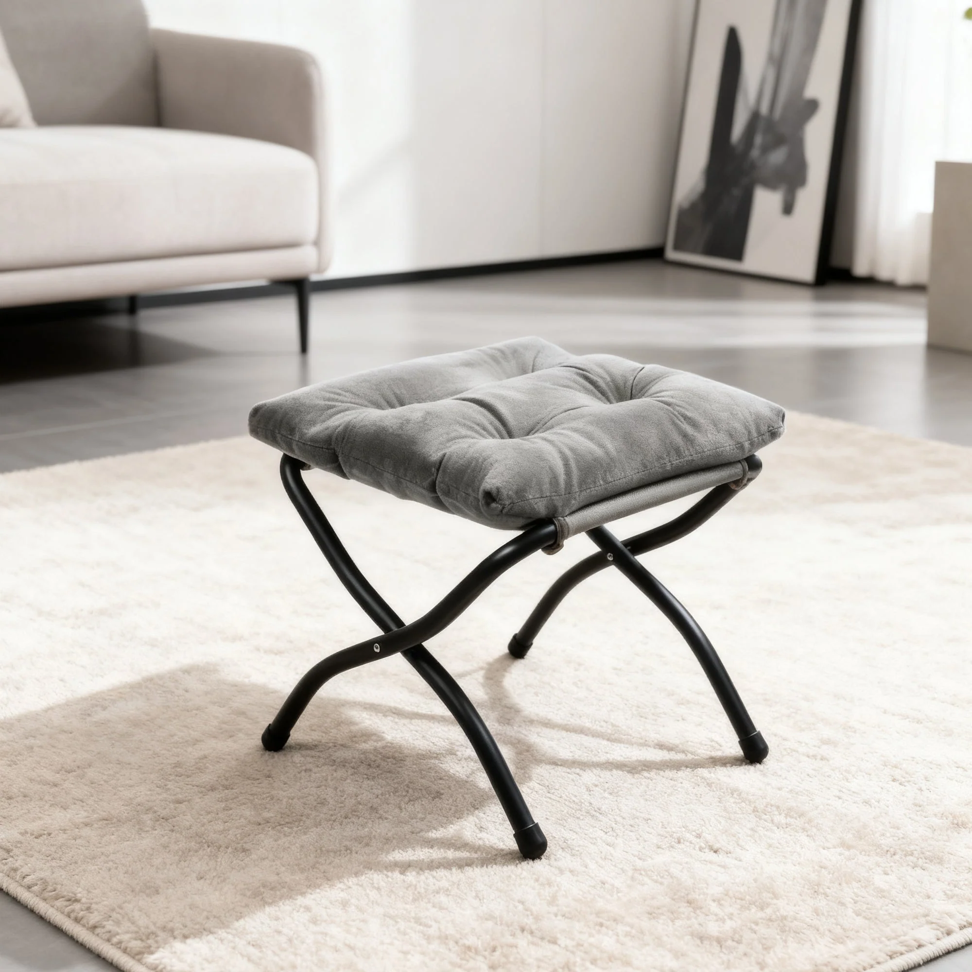 Armchair Recliner with Footstool Side Pocket Lounge Chair - Image 3