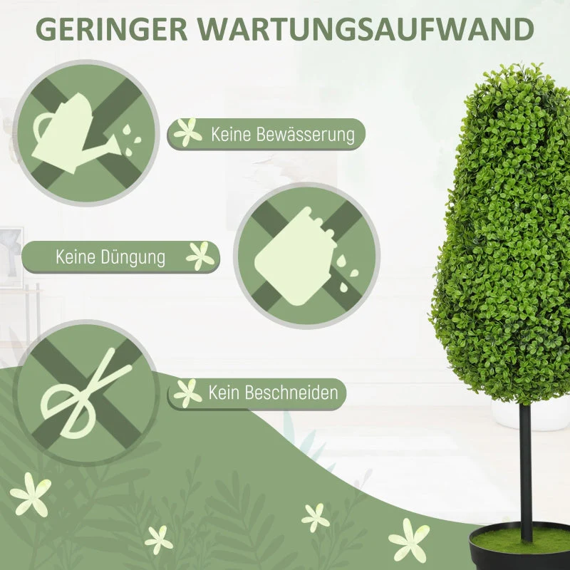 Artificial Boxwood Plants, Teardrop Shape 90cm, Plastic - Image 5
