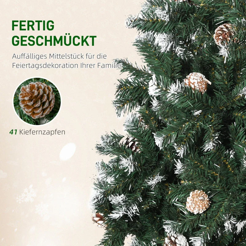 Artificial Christmas Tree, Snowy Tips, Fireproof, 150 cm - Image 6