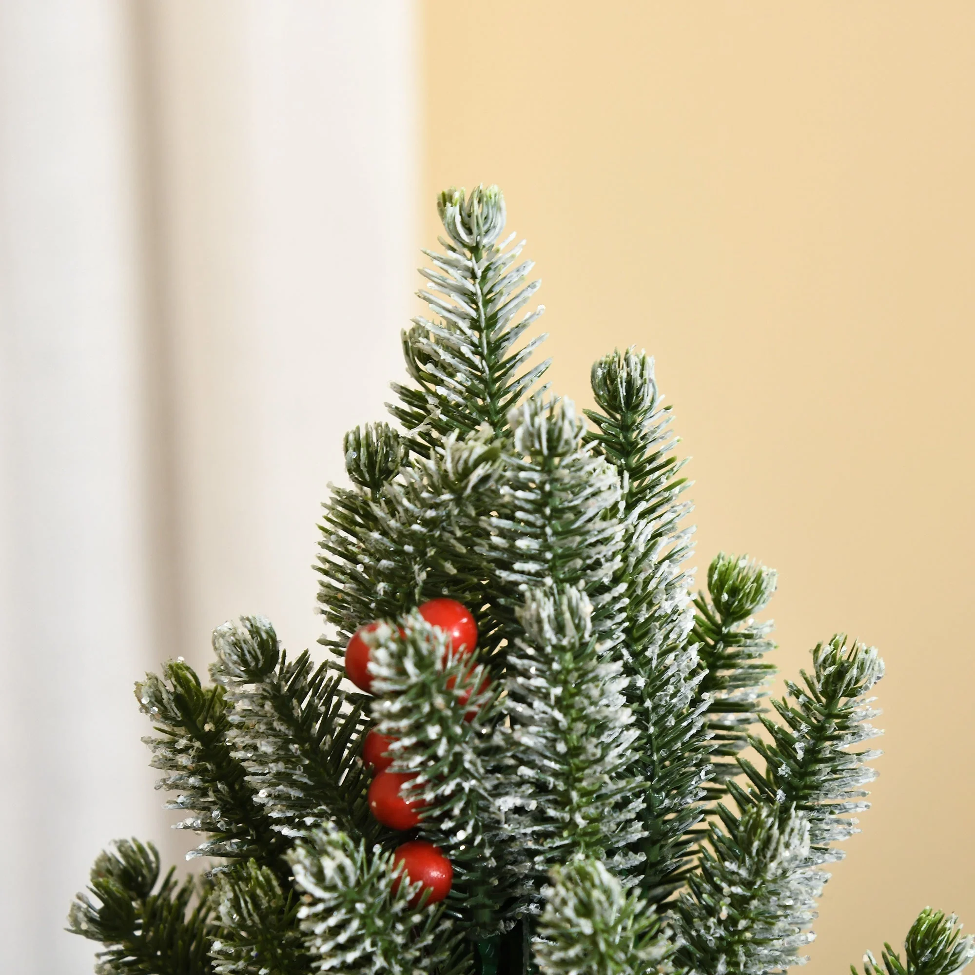 Artificial Christmas Tree Table 170 Branches Snowy Berries Pine Cones Plastic - Image 7
