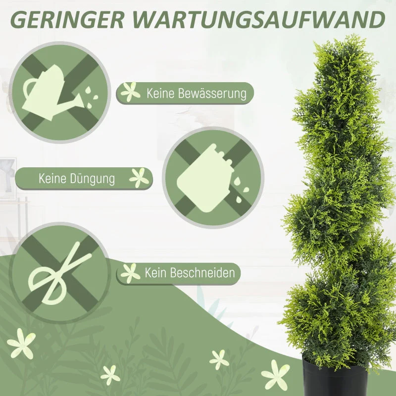 Artificial Cypress 90cm Spiral Shape Plant, Plastic - Image 5